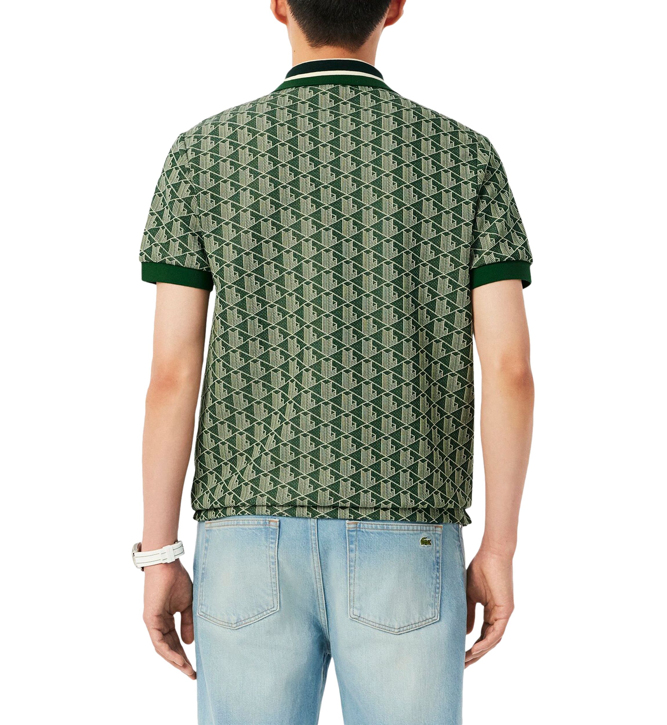 Mens Classic Fit Monogram Polo