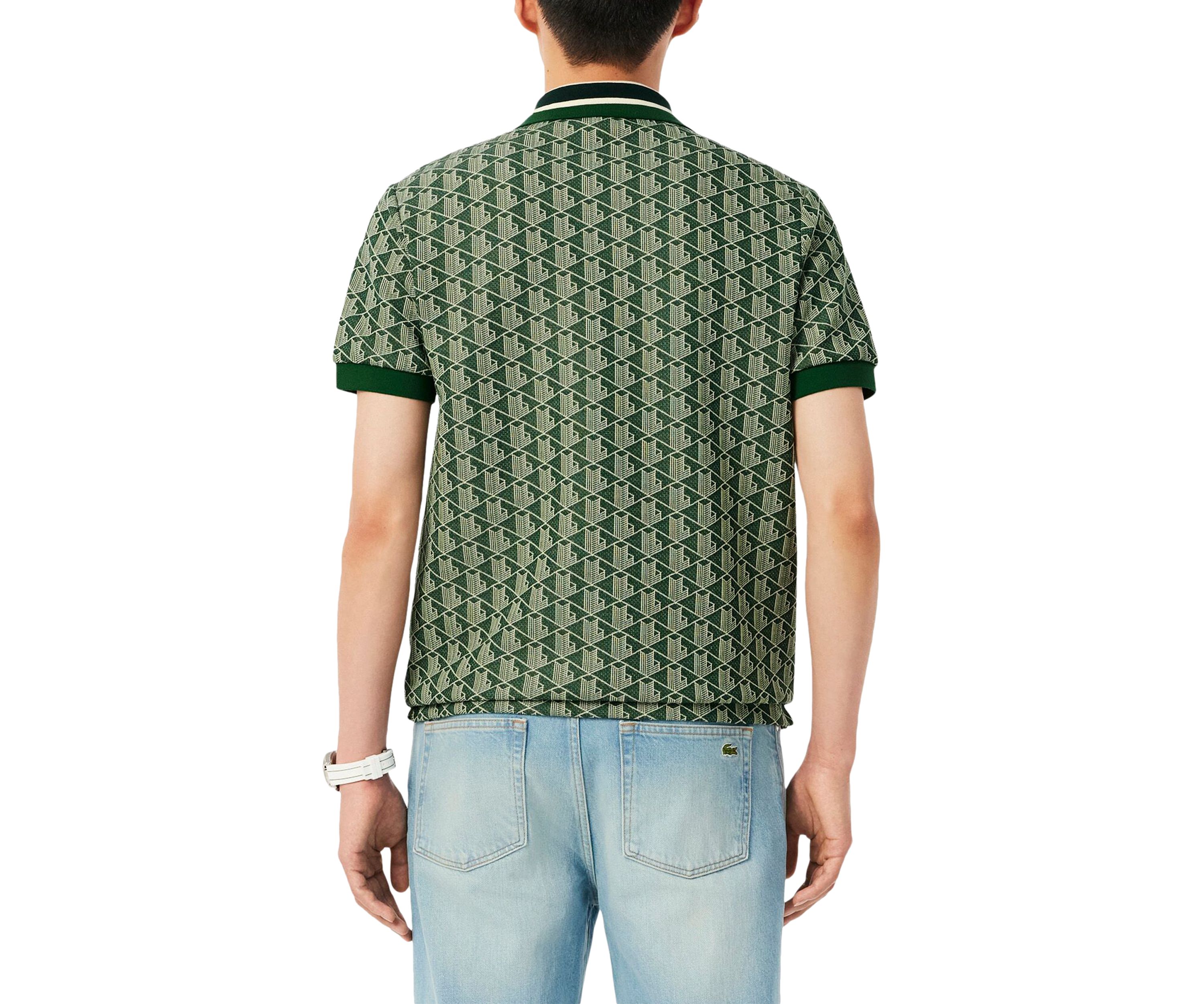 Mens Classic Fit Monogram Polo