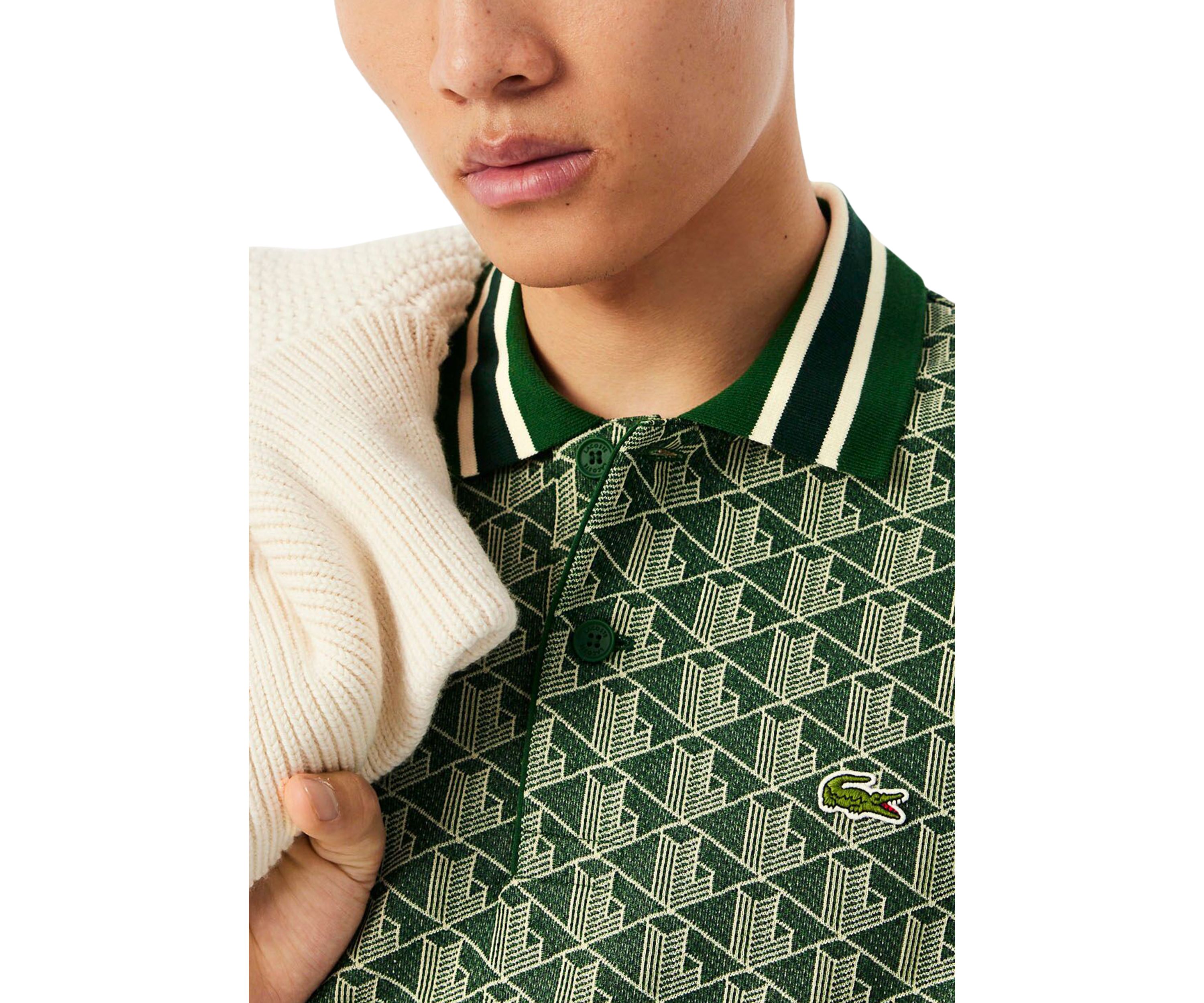 Mens Classic Fit Monogram Polo