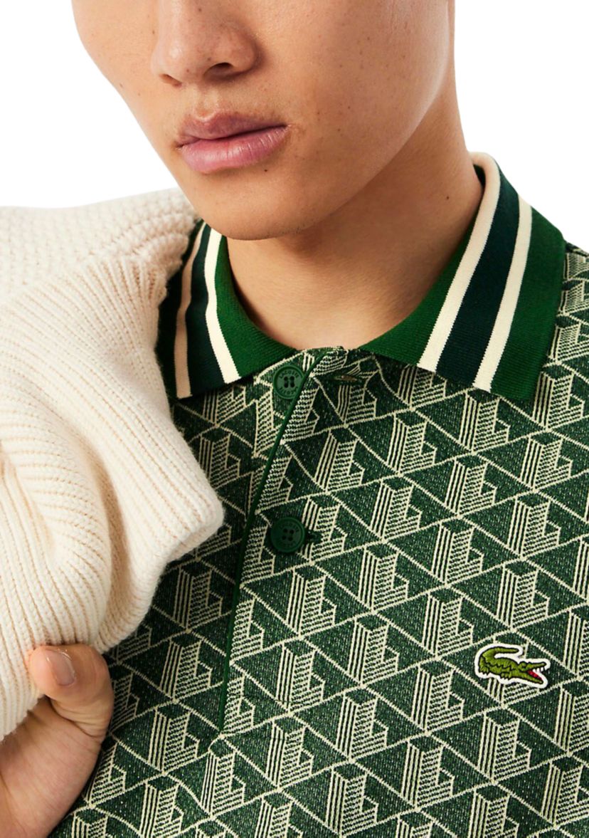 Mens Classic Fit Monogram Polo