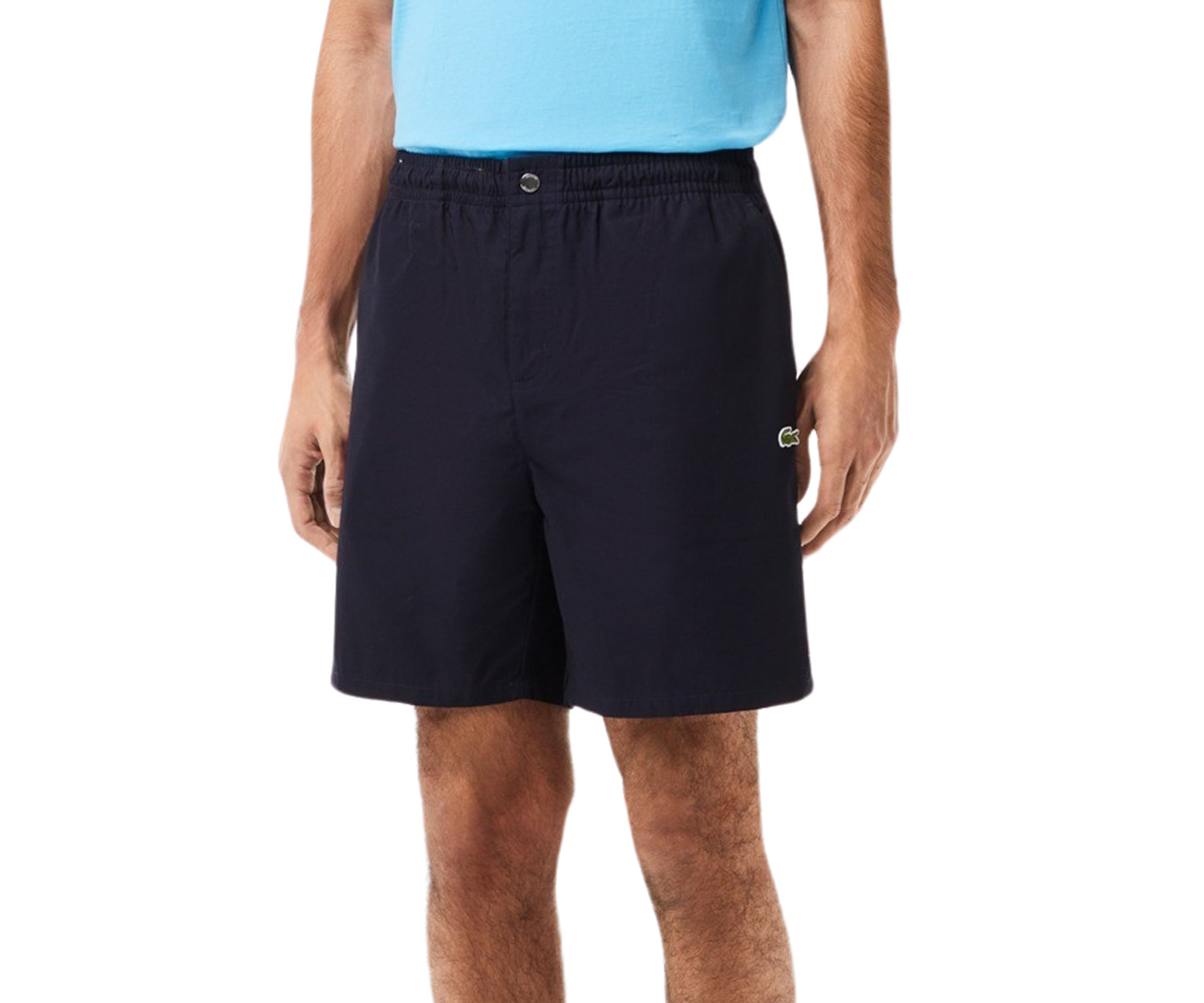 Relaxed Fit Cotton Poplin Elasticated Shorts