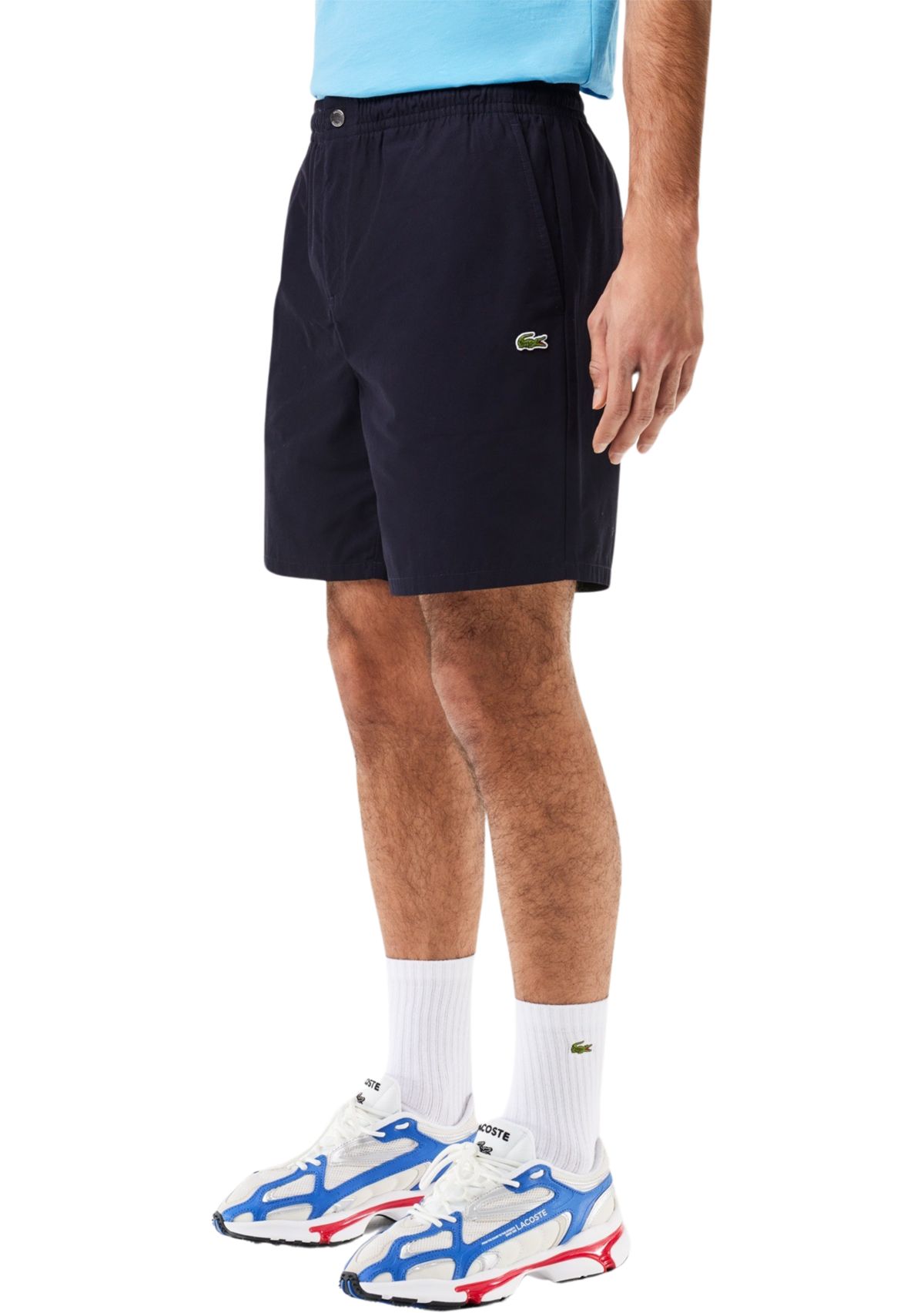 Relaxed Fit Cotton Poplin Elasticated Shorts