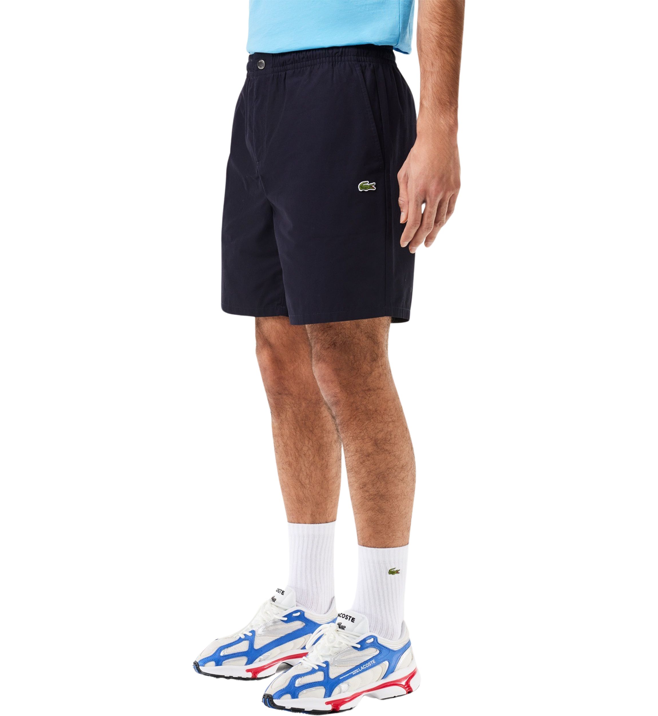 Relaxed Fit Cotton Poplin Elasticated Shorts