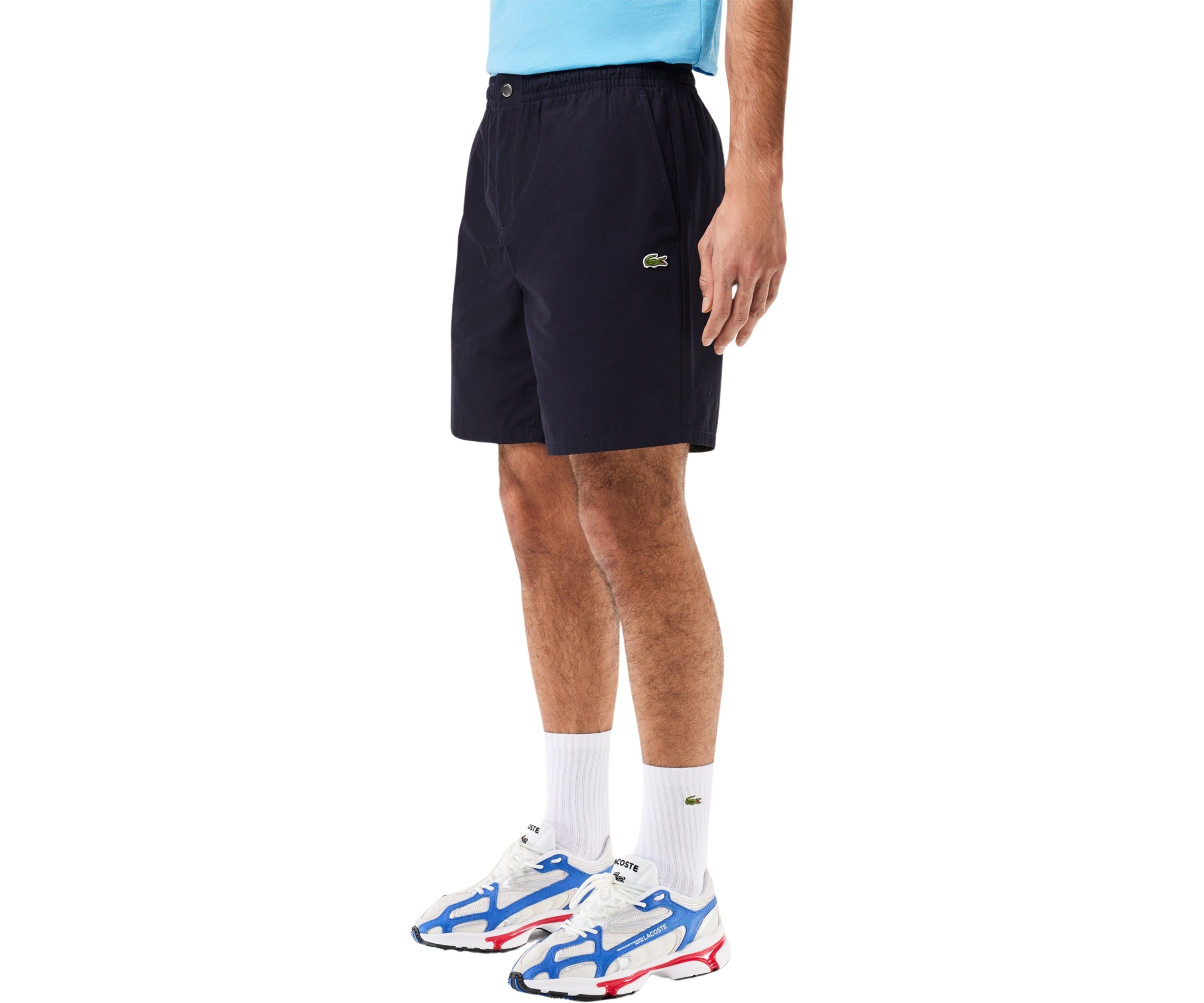 Relaxed Fit Cotton Poplin Elasticated Shorts