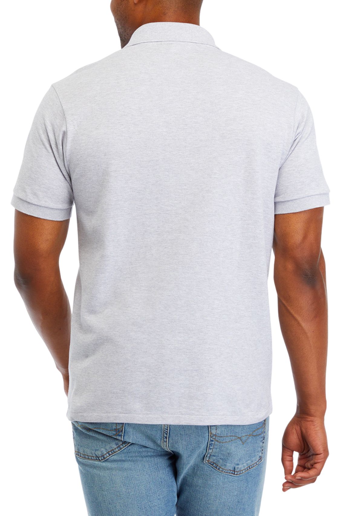 Mens Short Sleeve Classic Fit Pique Polo Shirt