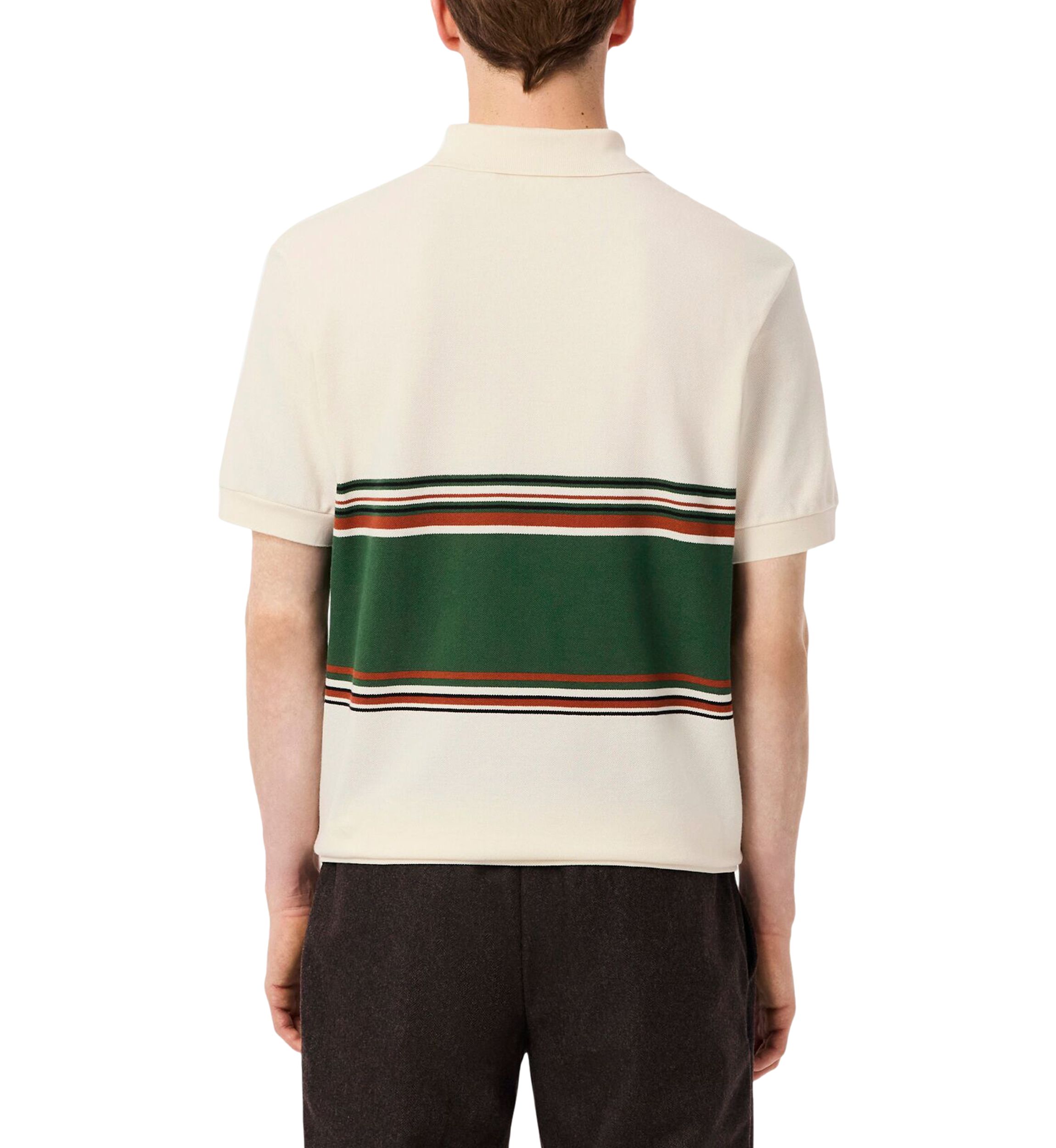 Mens Made In France Classic Fit Striped Polo