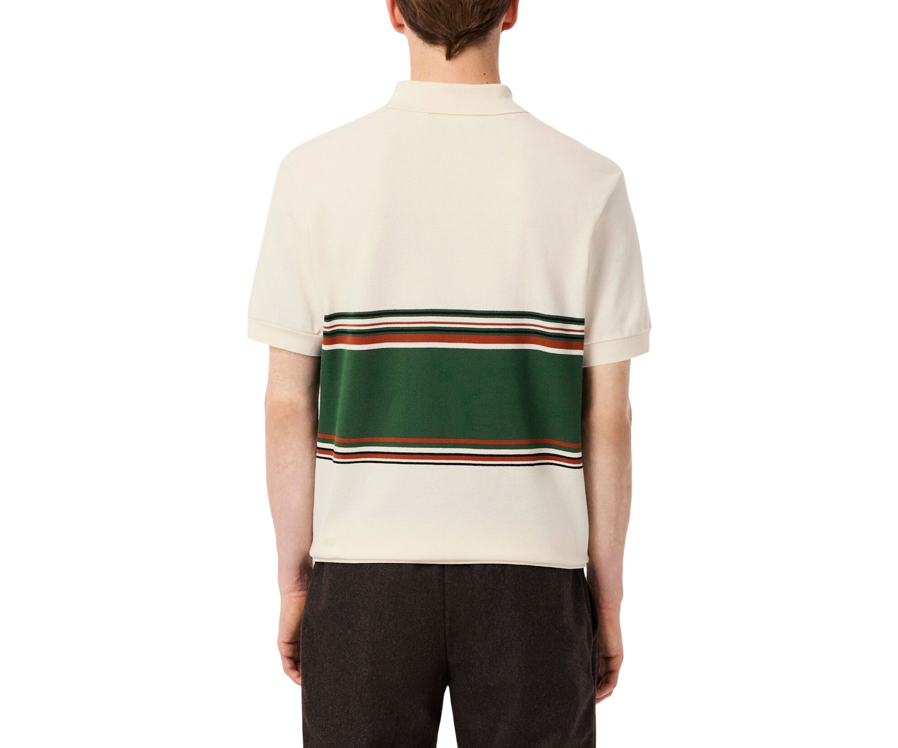 Mens Made In France Classic Fit Striped Polo