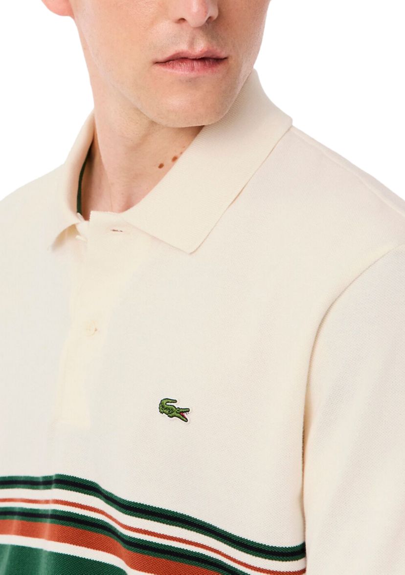 Mens Made In France Classic Fit Striped Polo
