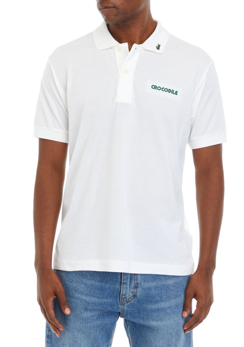 Mens Embroidered Slogan Polo Shirt