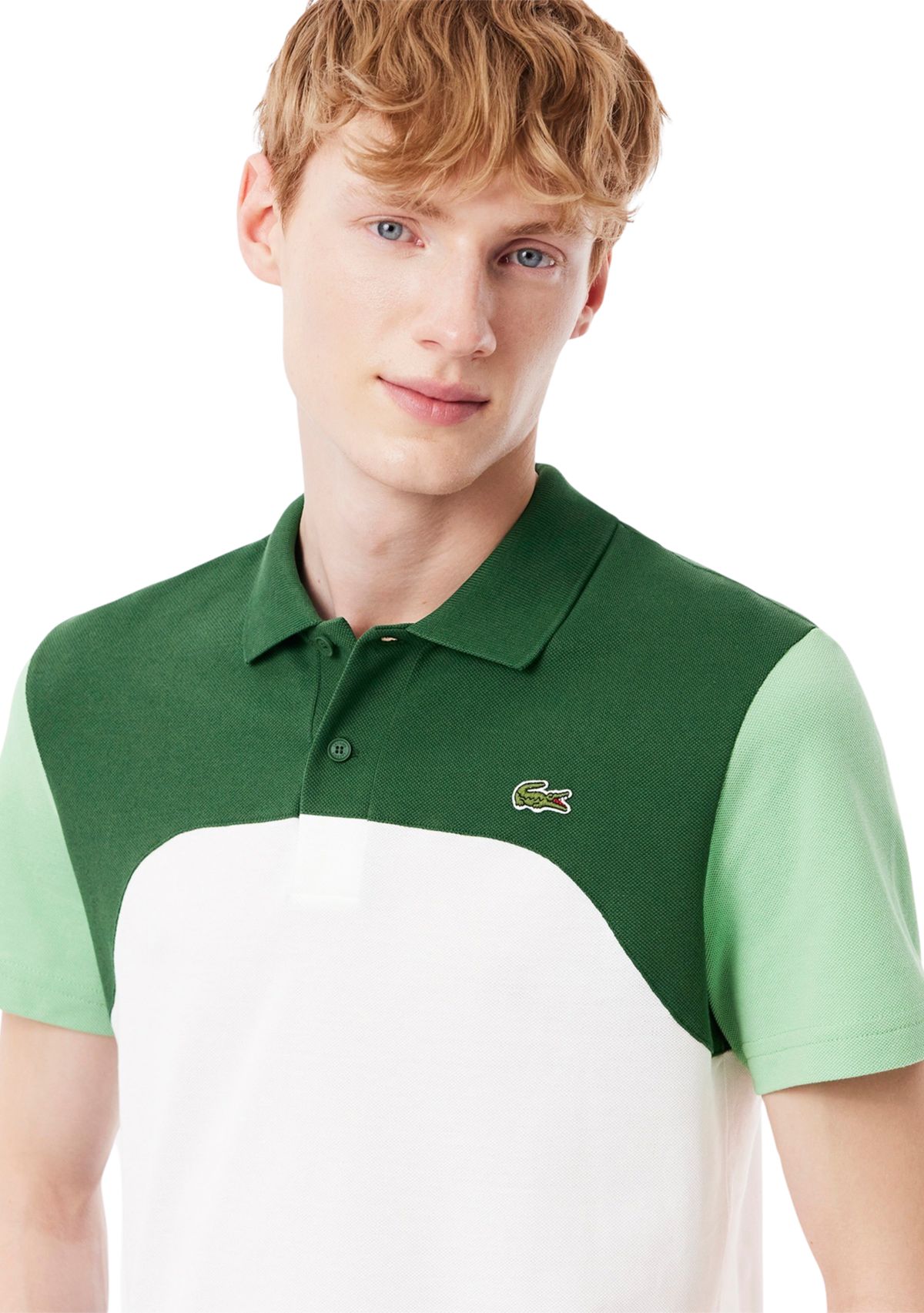 Mens Color Block Regular Fit Polo Shirt 