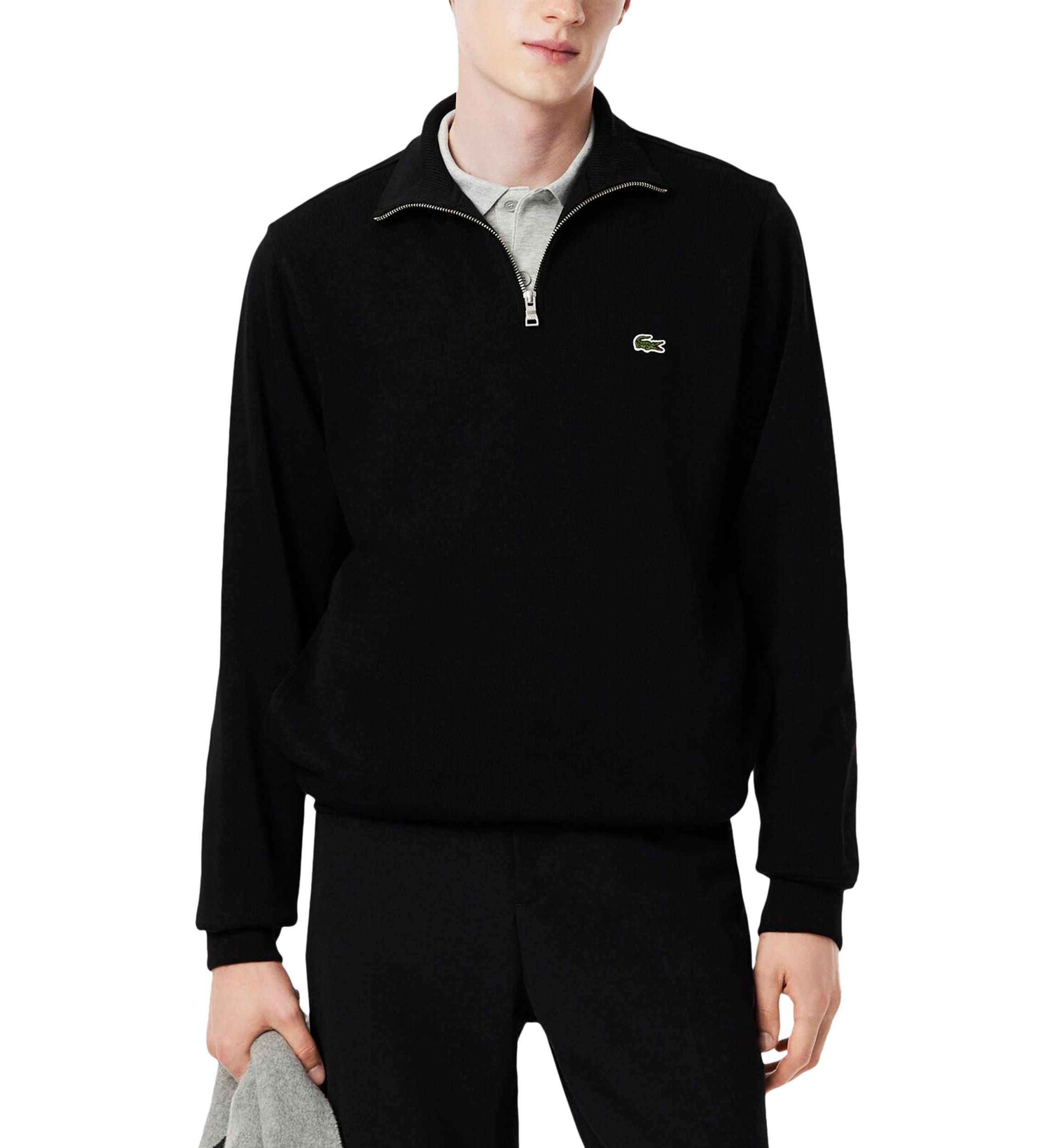 Mens Zip-Up High-Neck Sweatshirt