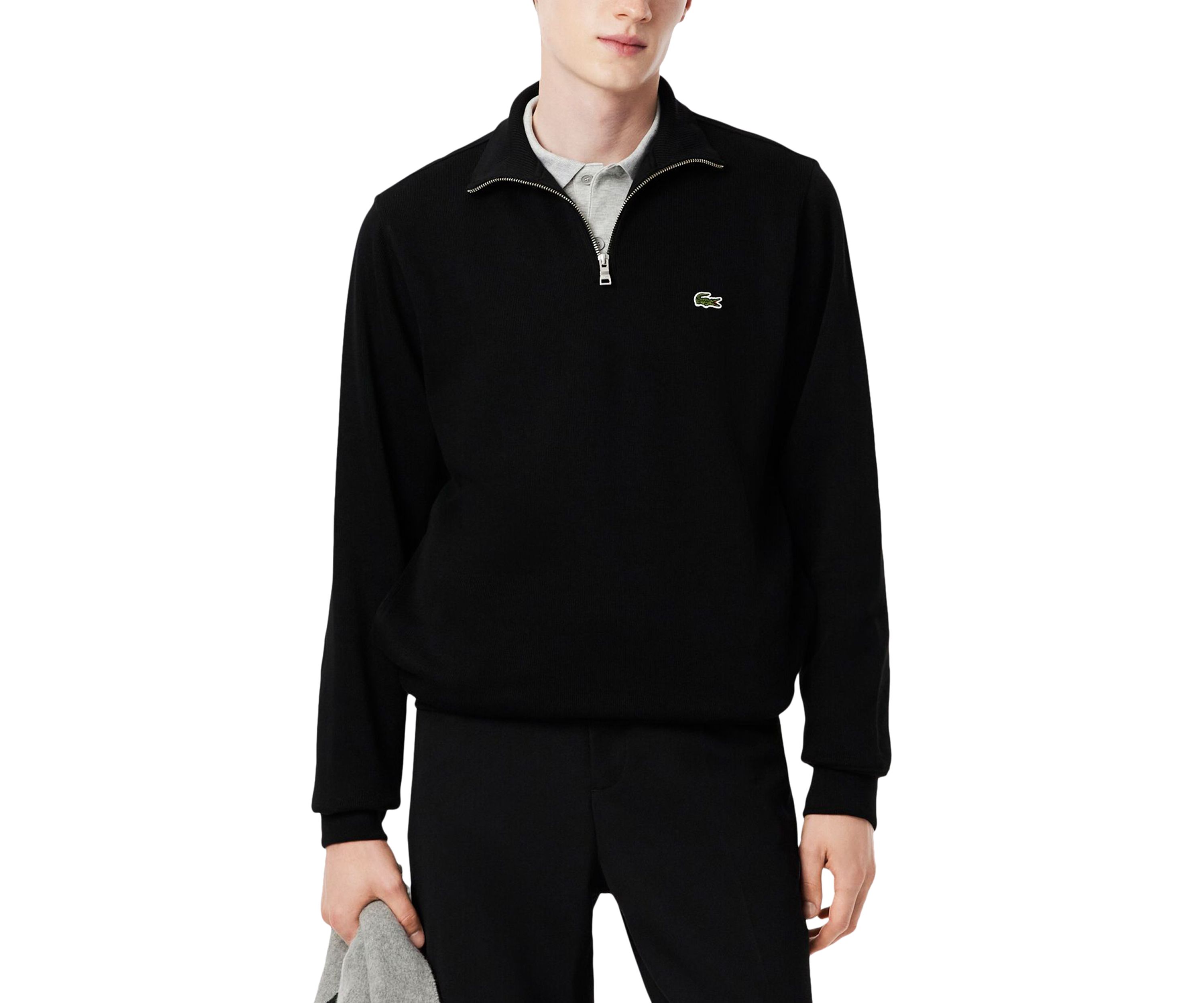 Mens Zip-Up High-Neck Sweatshirt