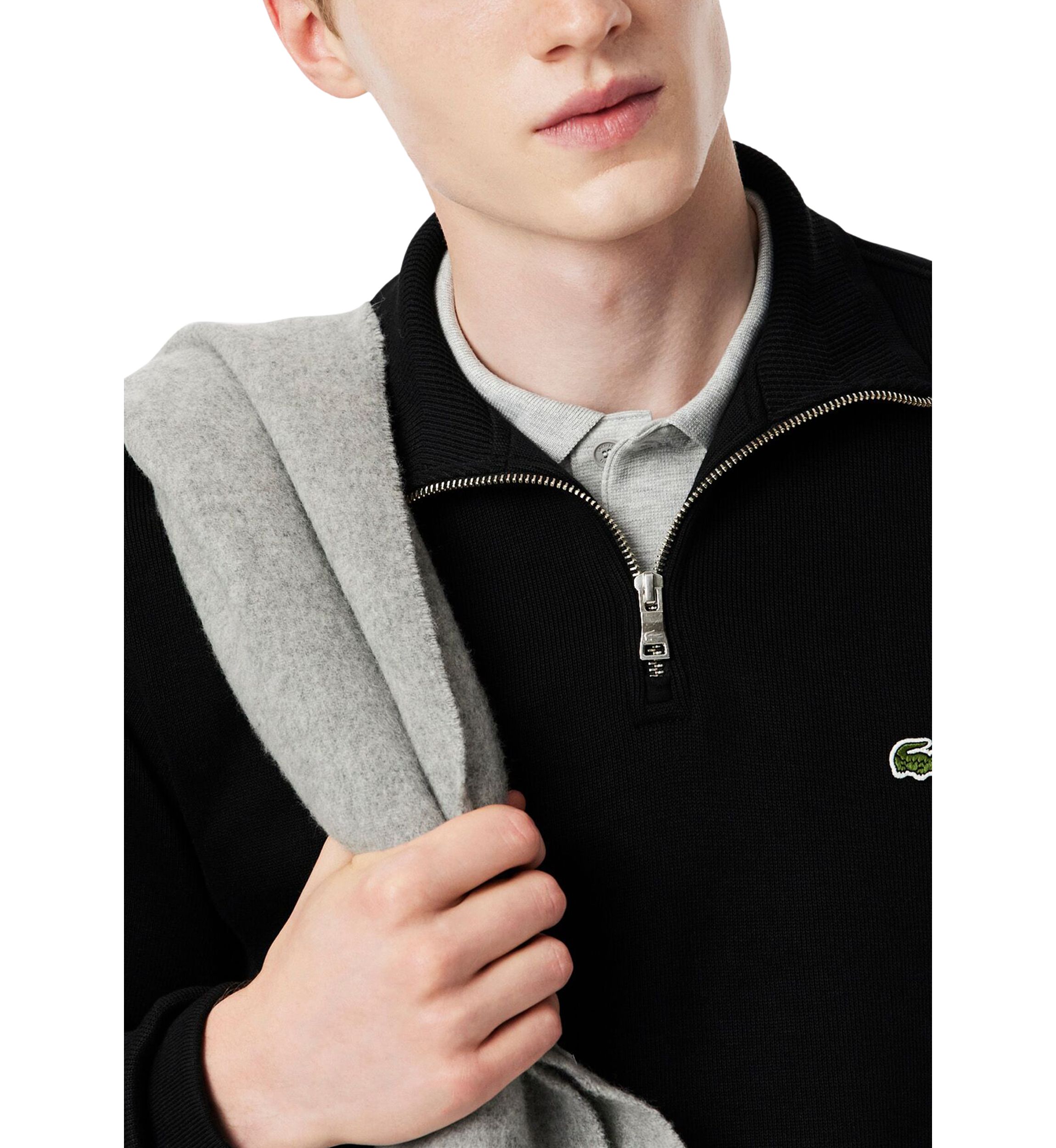 Mens Zip-Up High-Neck Sweatshirt