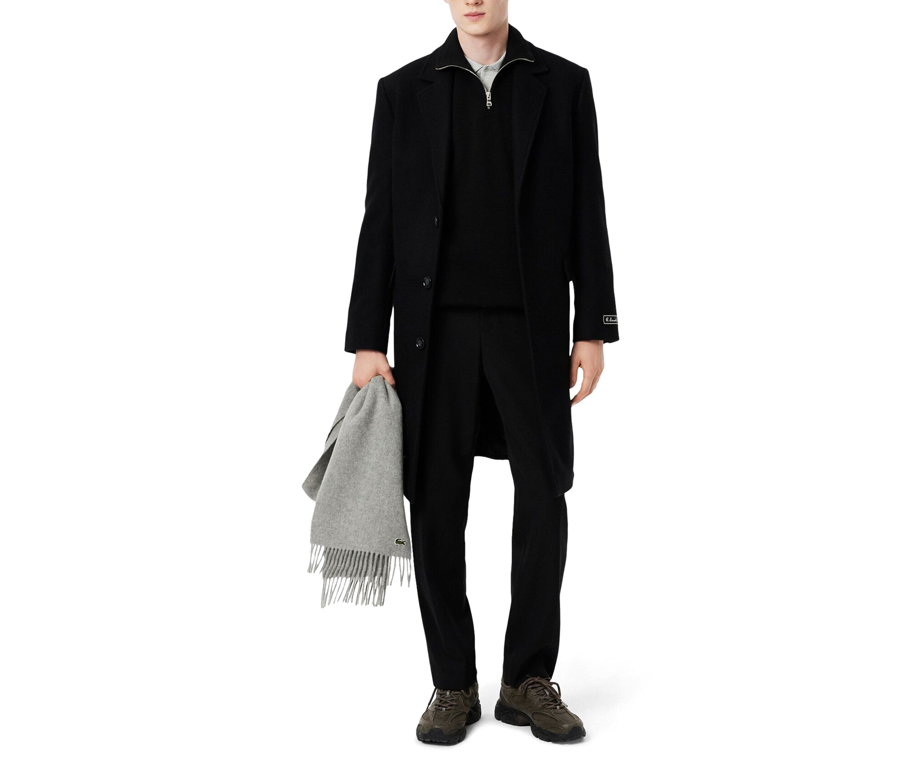Mens Zip-Up High-Neck Sweatshirt