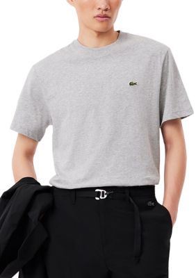 Lacoste Men's Cotton T-Shirt, Silver, Small