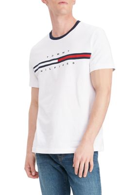 Tommy Hilfiger Men's Tino Short Sleeve T-Shirt, White, 2XL