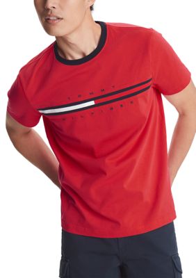 Tommy Hilfiger Men's Tino Short Sleeve T-Shirt, Red, XL
