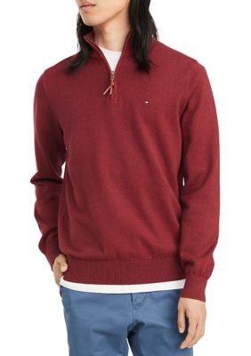 Kortfattet fløjte ansøge Tommy Hilfiger Big & Tall Long Sleeve Stripe 1/4 Zip Sweater | belk
