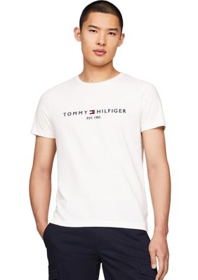 Tommy Hilfiger Men's Embroidered Tommy Logo T-Shirt, White, 2XL