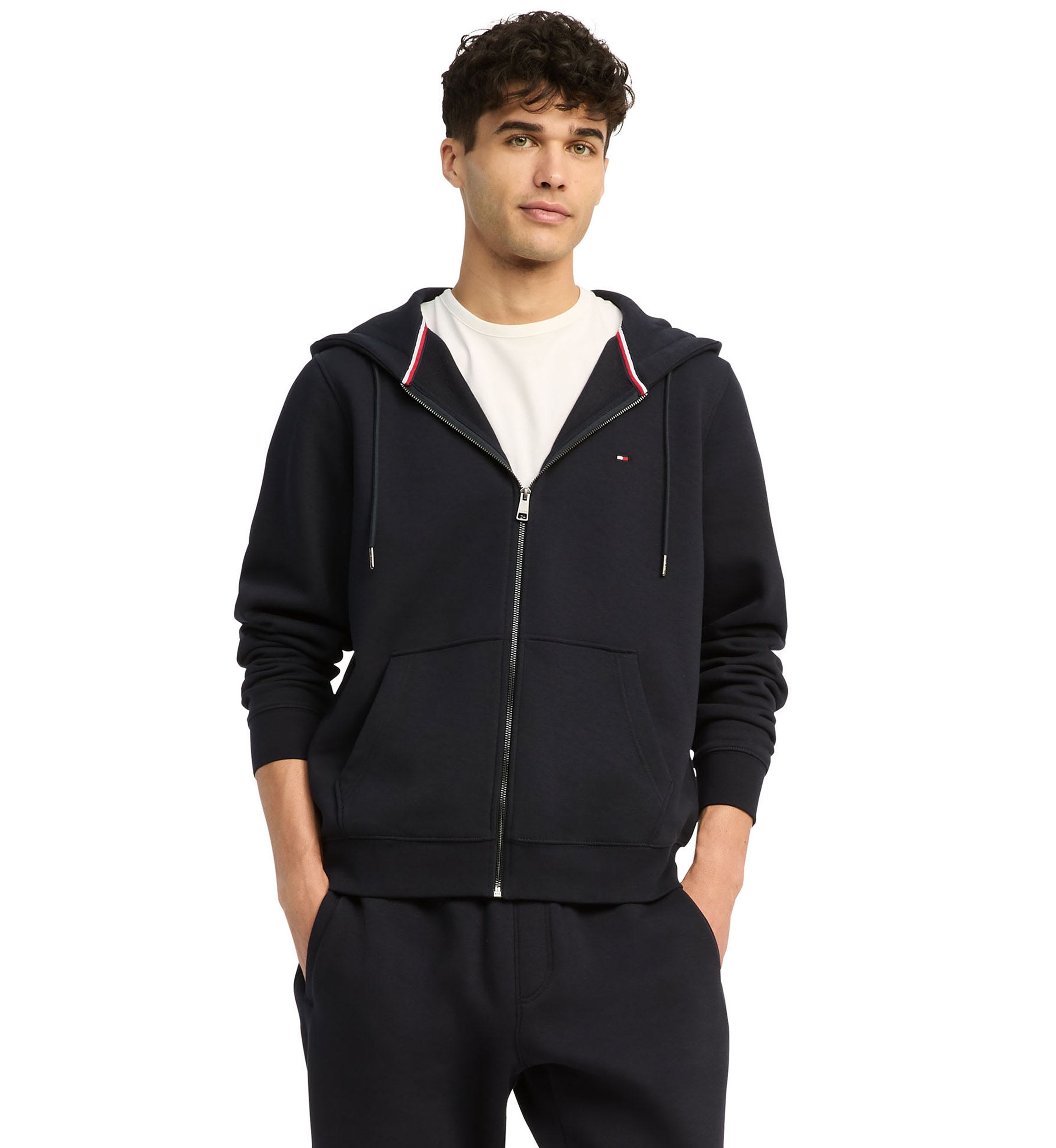 Flag Logo Zip Through Hoodie 