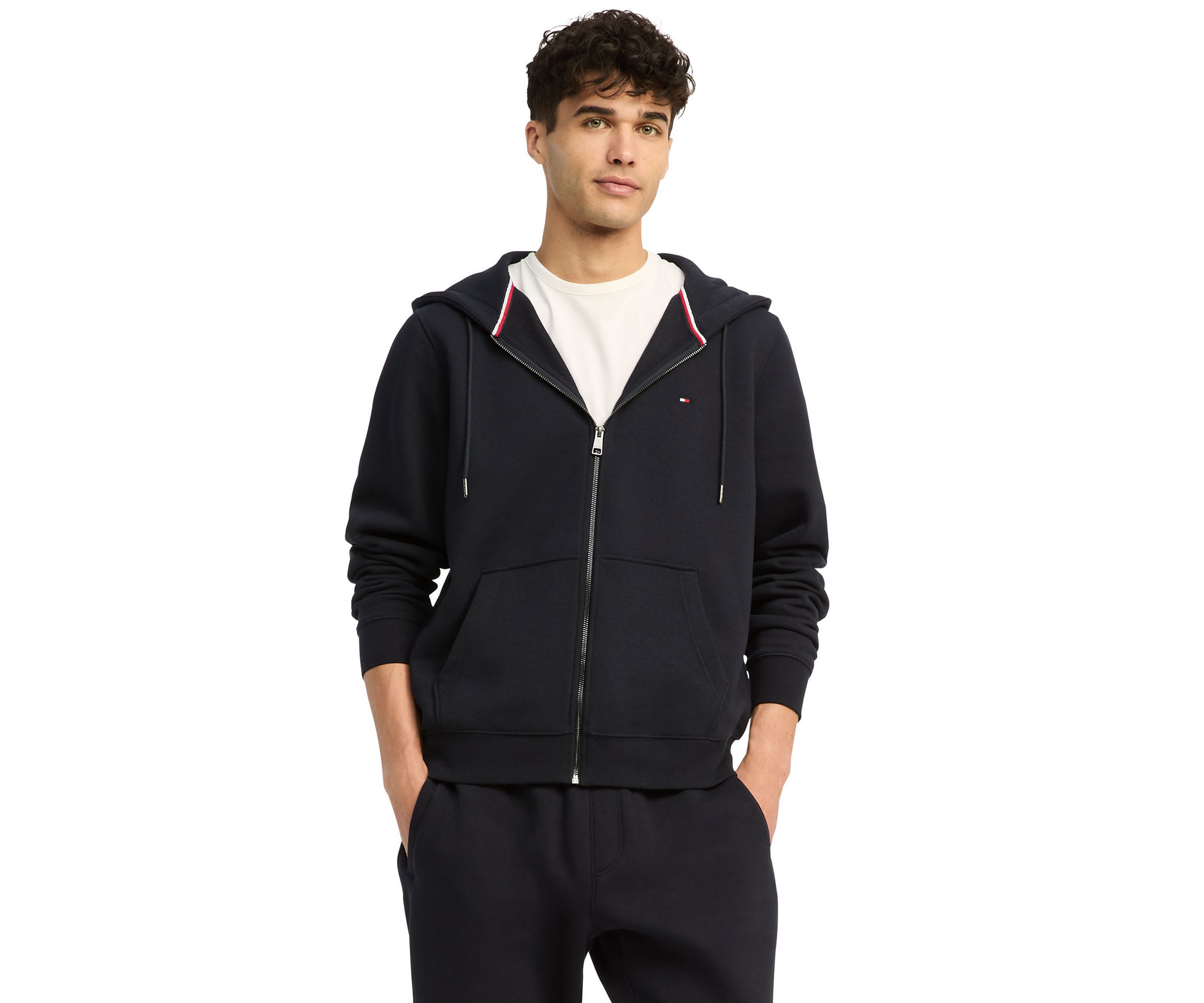 Flag Logo Zip Through Hoodie 