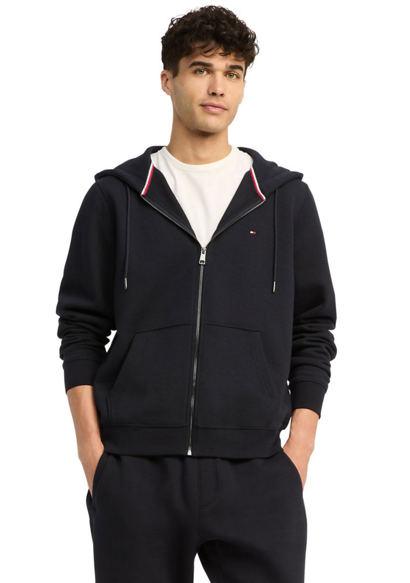 Flag Logo Zip Through Hoodie 