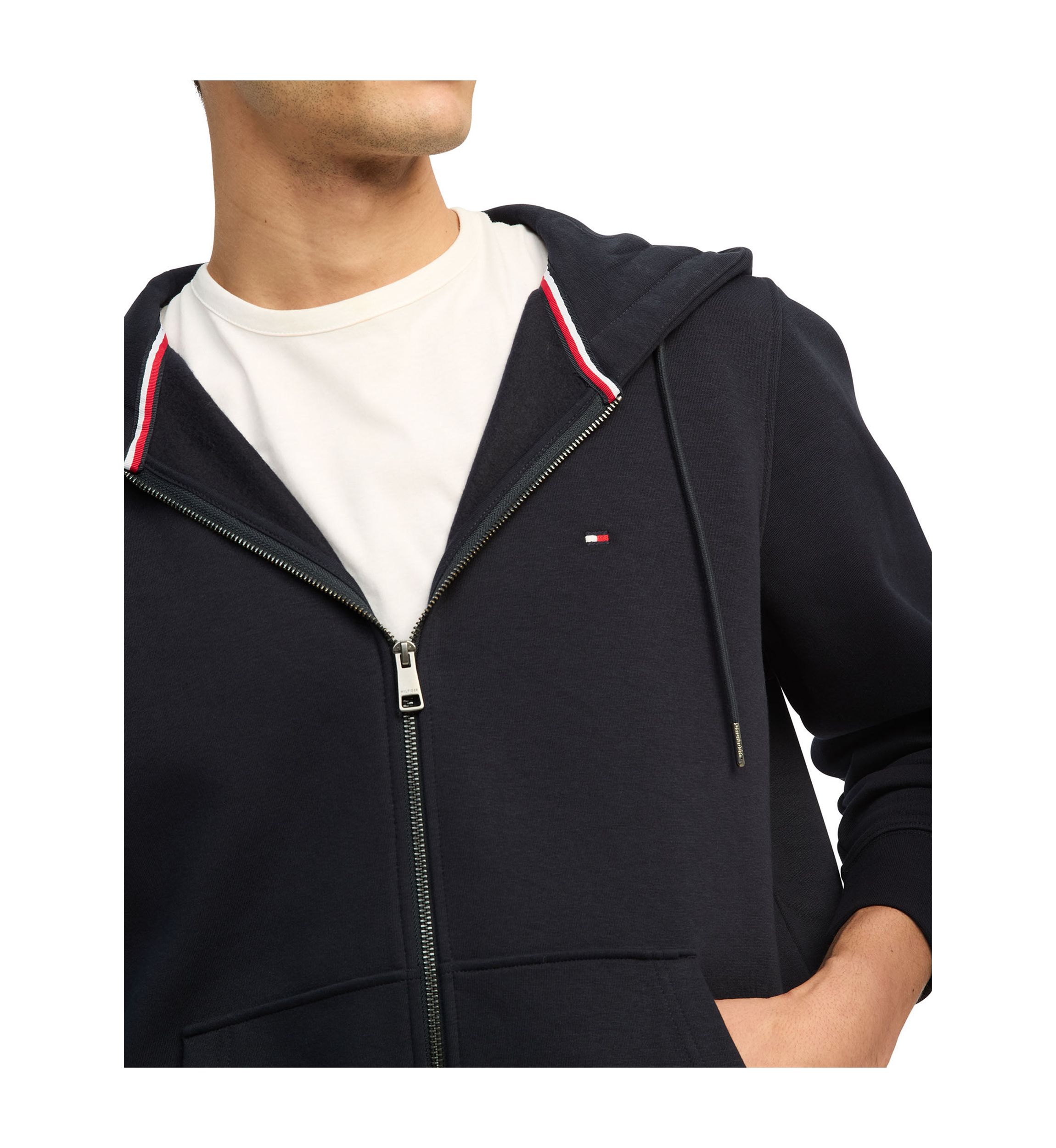 Flag Logo Zip Through Hoodie 