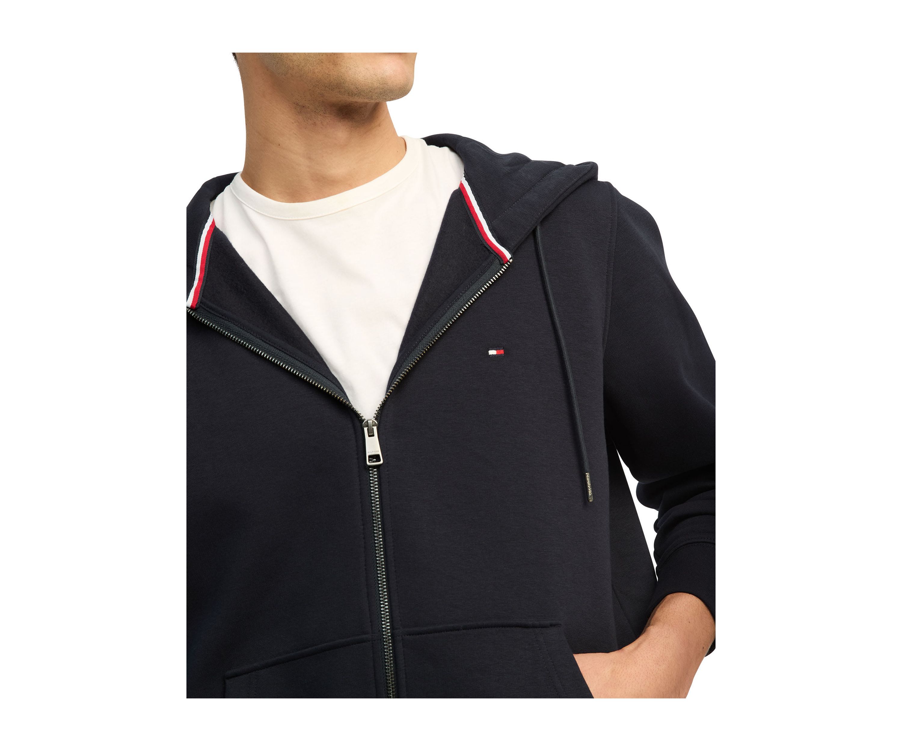 Flag Logo Zip Through Hoodie 