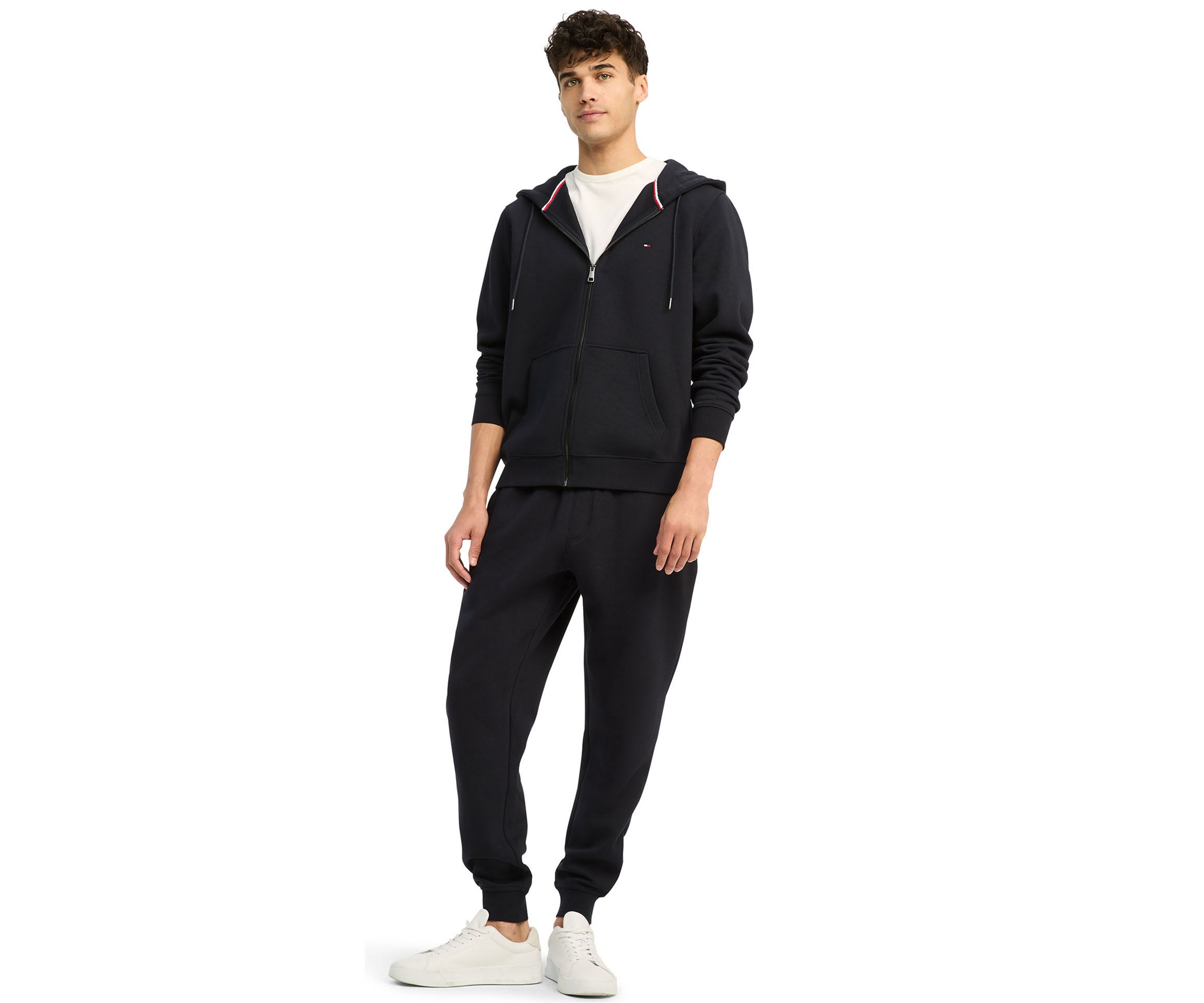 Flag Logo Zip Through Hoodie 