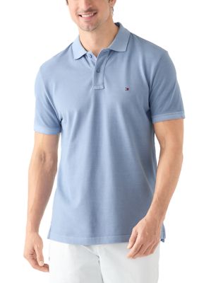 Tommy Hilfiger Garment Dyed Regular Fit Polo Shirt, Blue, 2XL
