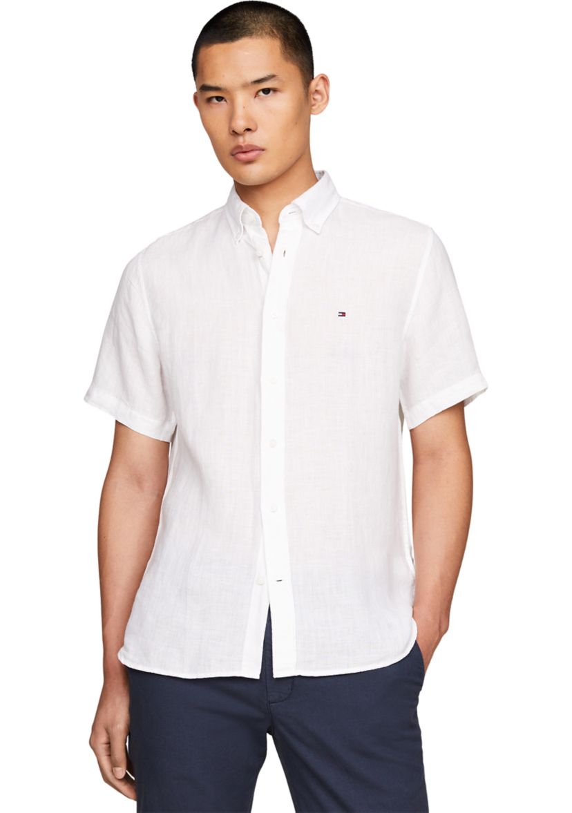 Regular Fit Pigment Dyed Linen Shirt