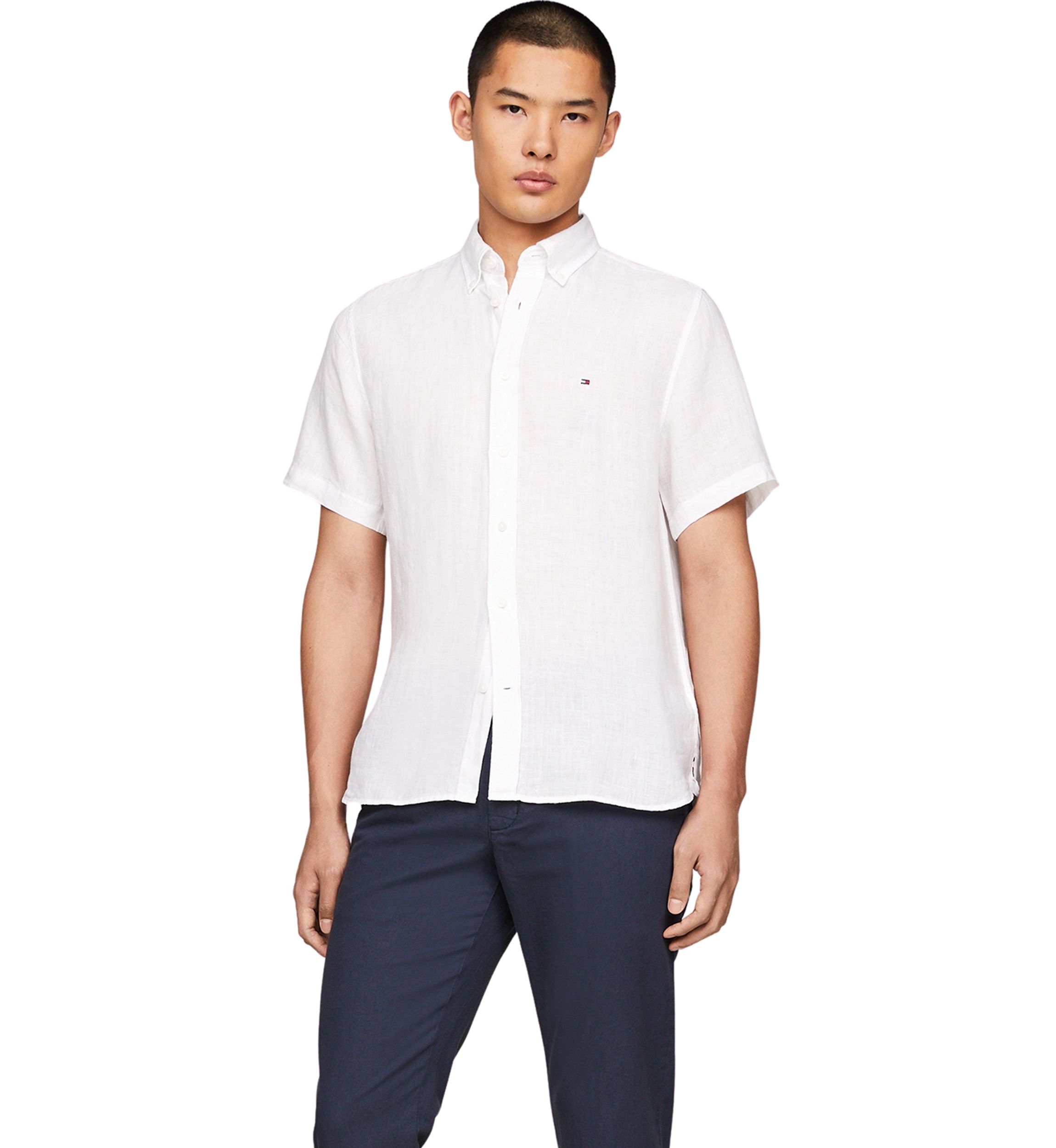 Regular Fit Pigment Dyed Linen Shirt