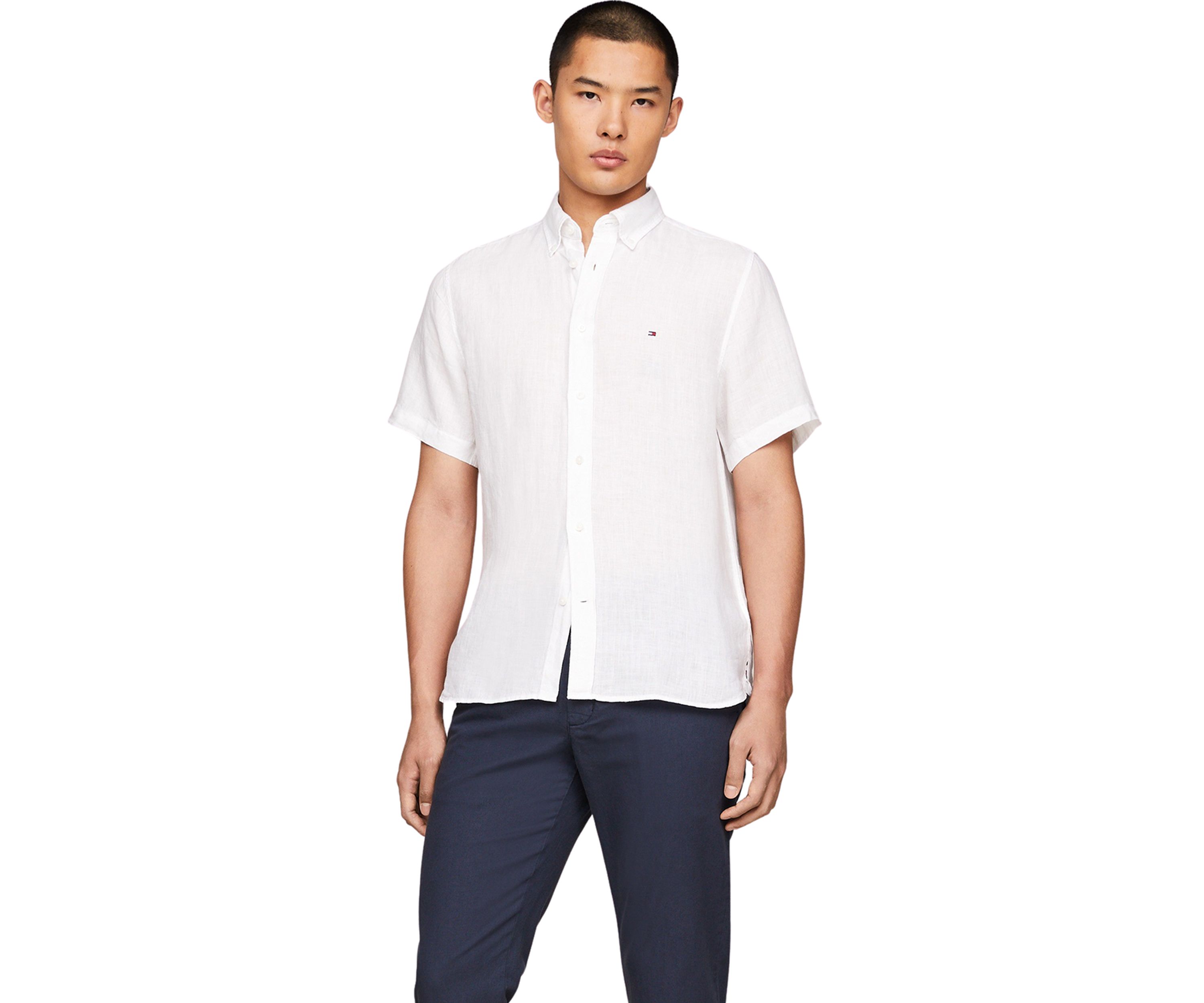Regular Fit Pigment Dyed Linen Shirt