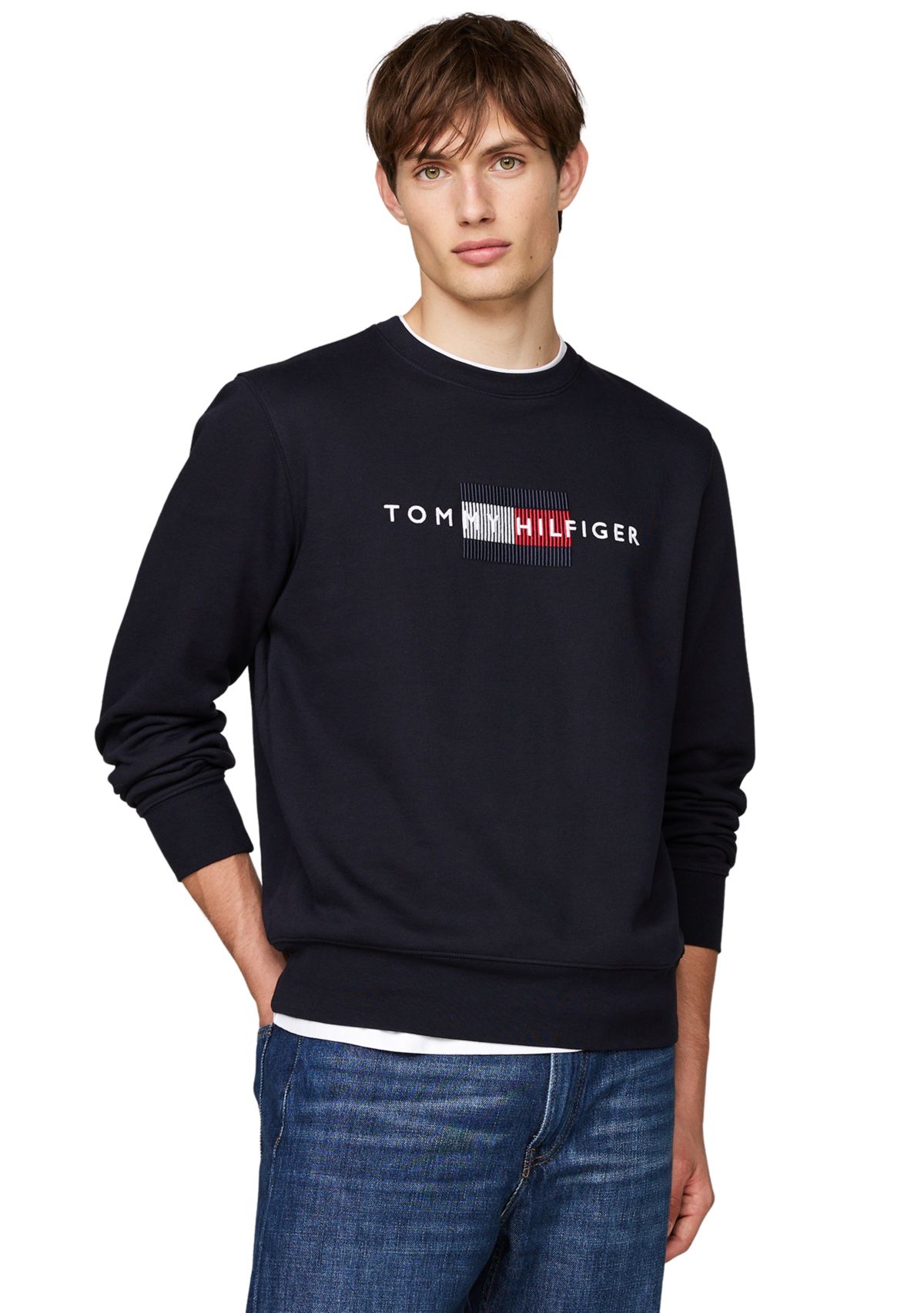 Flag Logo Embroidered Pullover