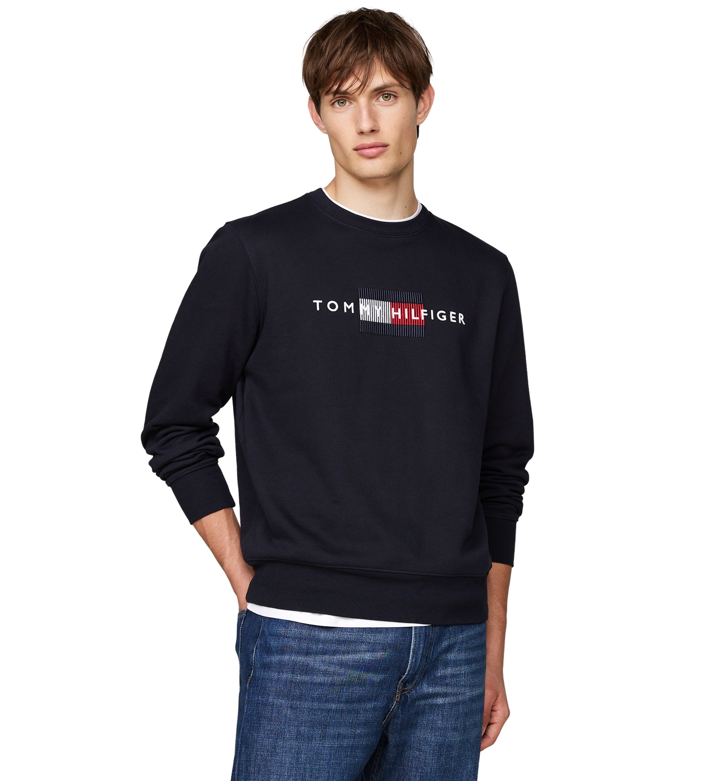 Flag Logo Embroidered Pullover