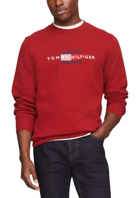 Tommy Hilfiger Men's Flag Logo Embroidered Pullover, 2XL