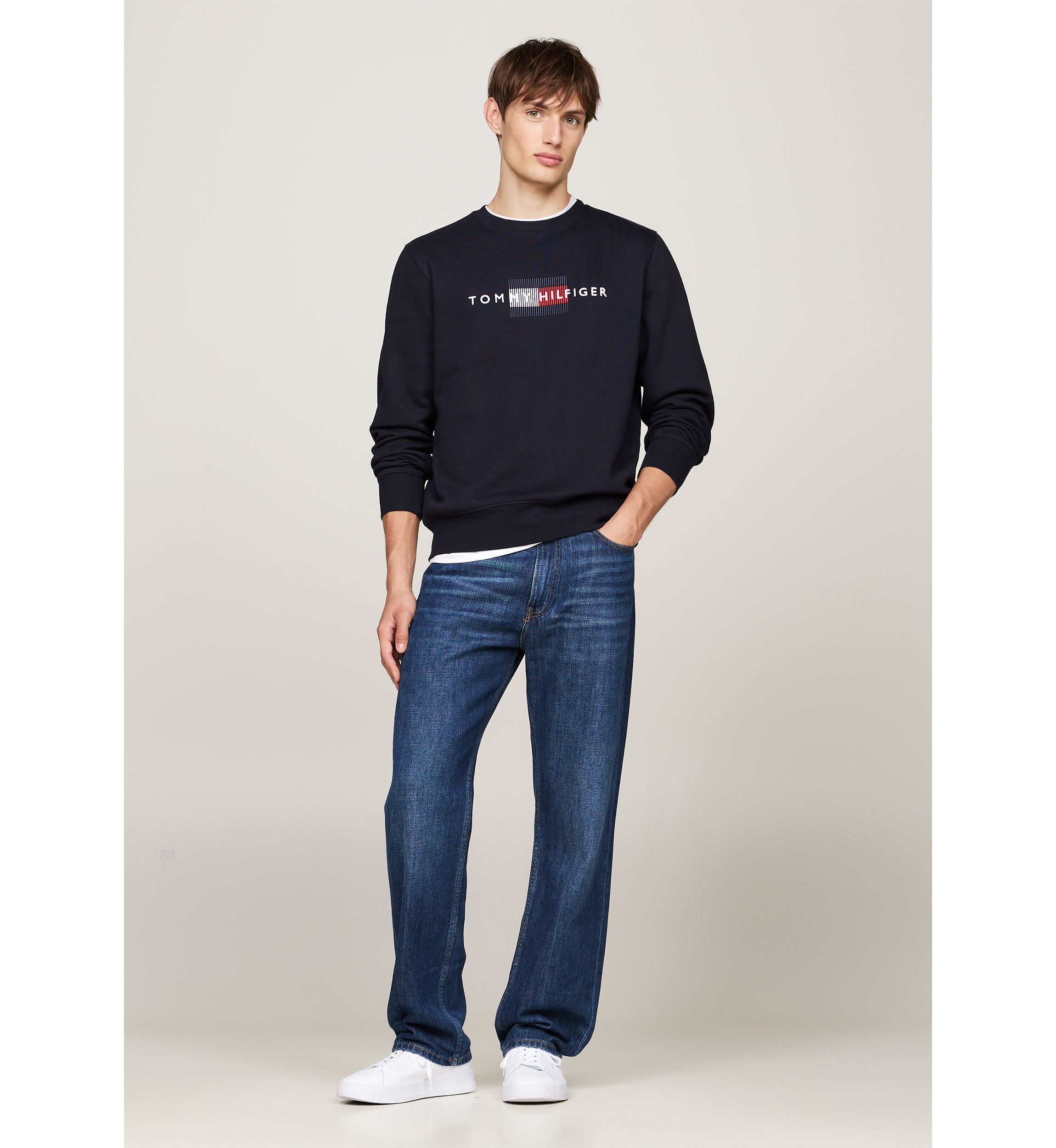 Flag Logo Embroidered Pullover