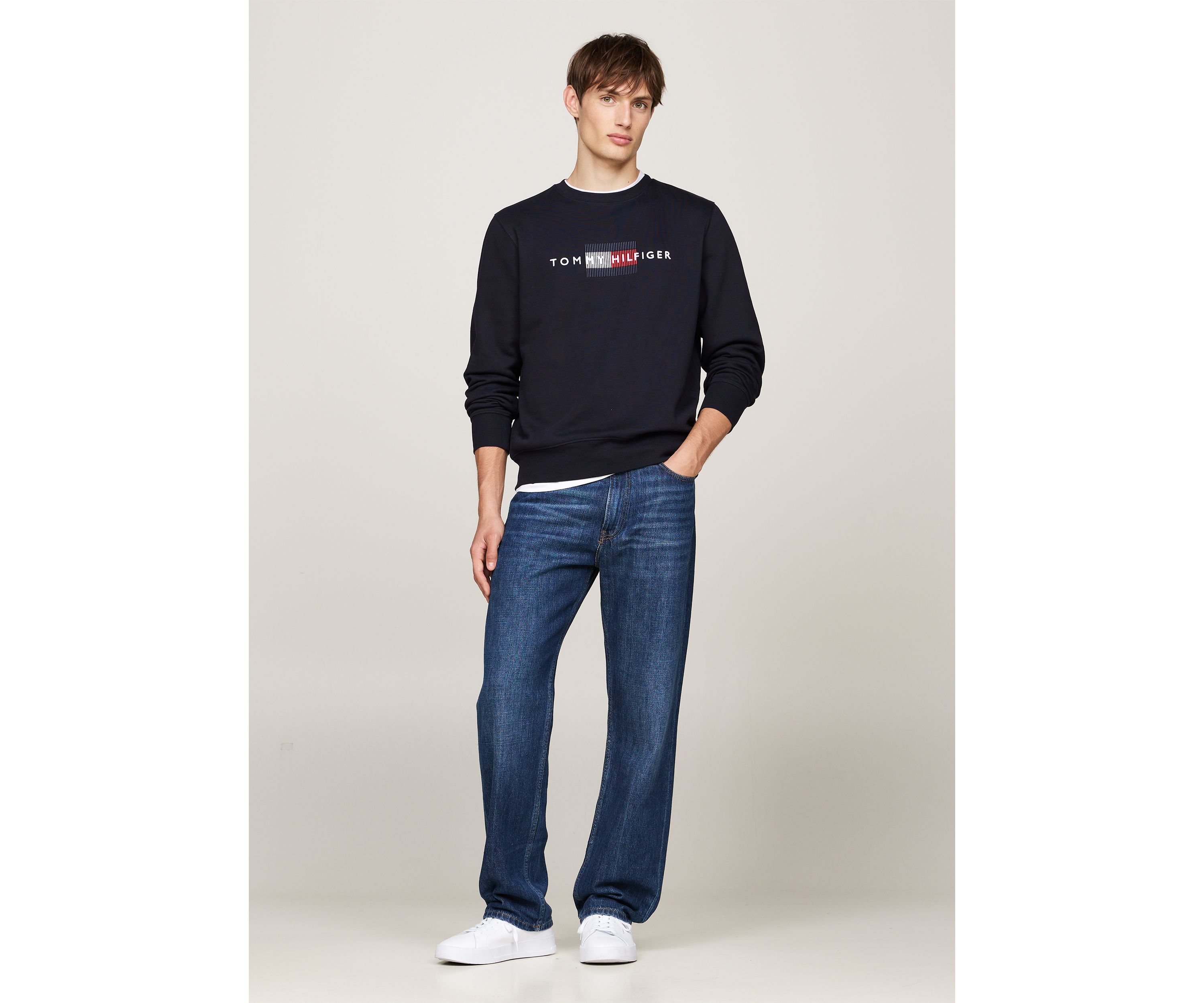 Flag Logo Embroidered Pullover