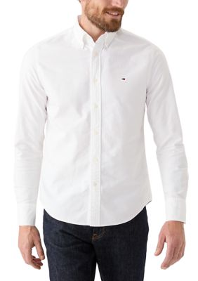Tommy Hilfiger Men's Oxford Shirt, White, Small