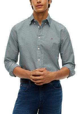 Tommy Hilfiger Men's Heritage Oxford Gingham RF Shirt, 2XL