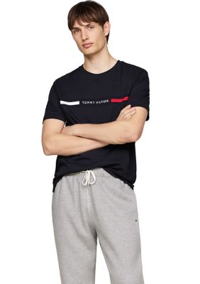 Tommy Hilfiger Men's Ribbed Inset Logo T-Shirt, XL
