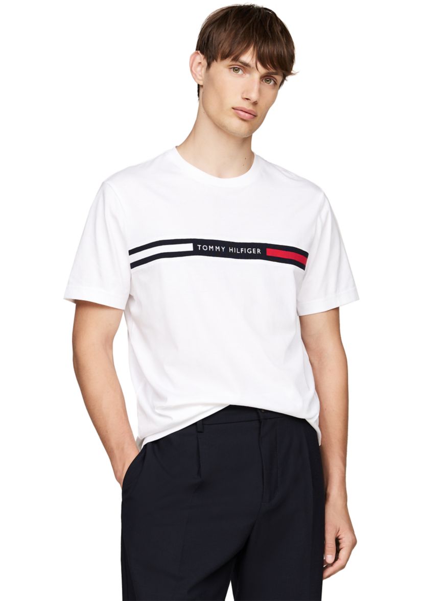 Ribbed Inset Logo T-Shirt