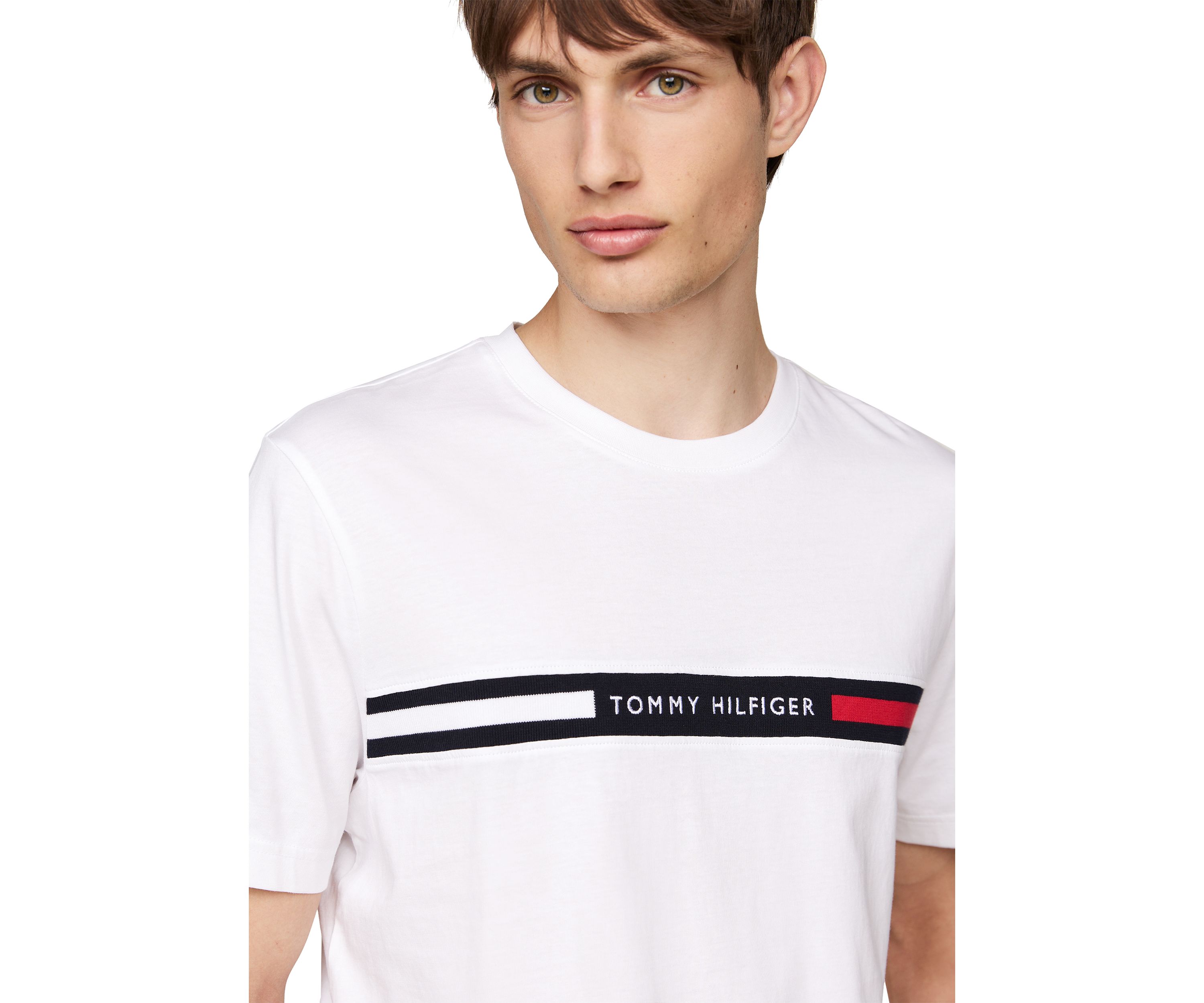 Ribbed Inset Logo T-Shirt