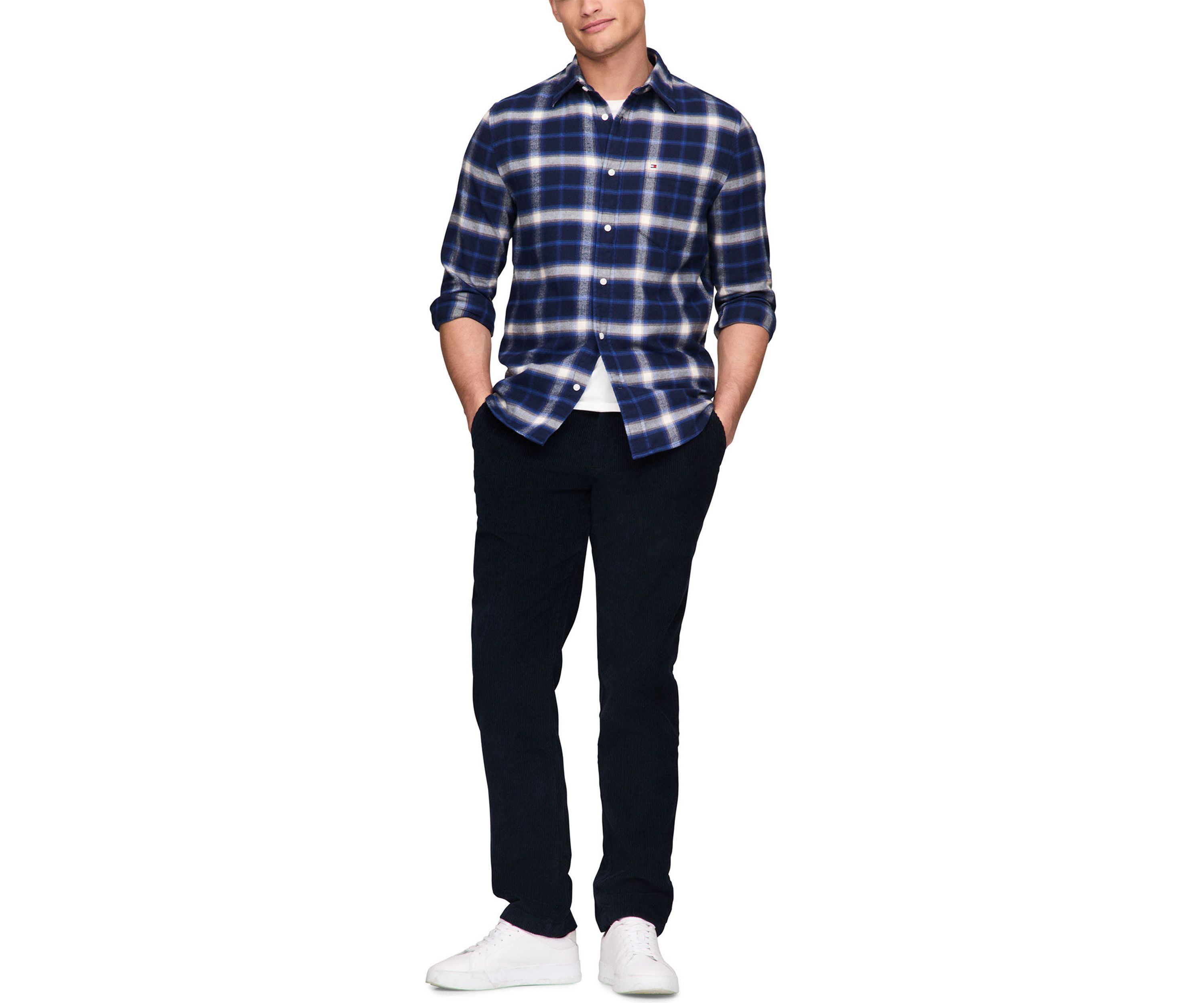 Brushed Shadow Check Printed Shirt