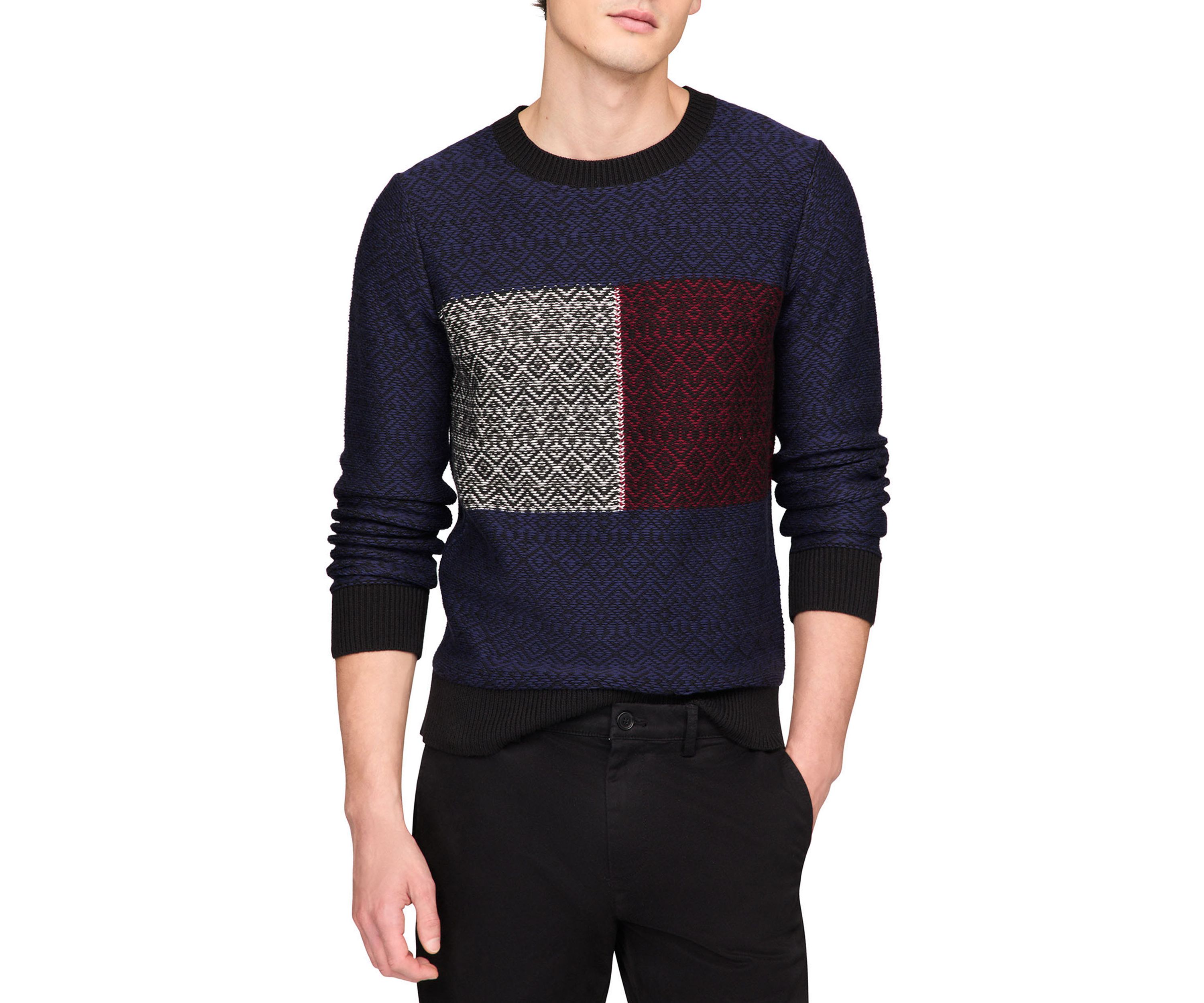Fair Isle Flag Crew Neck Sweater