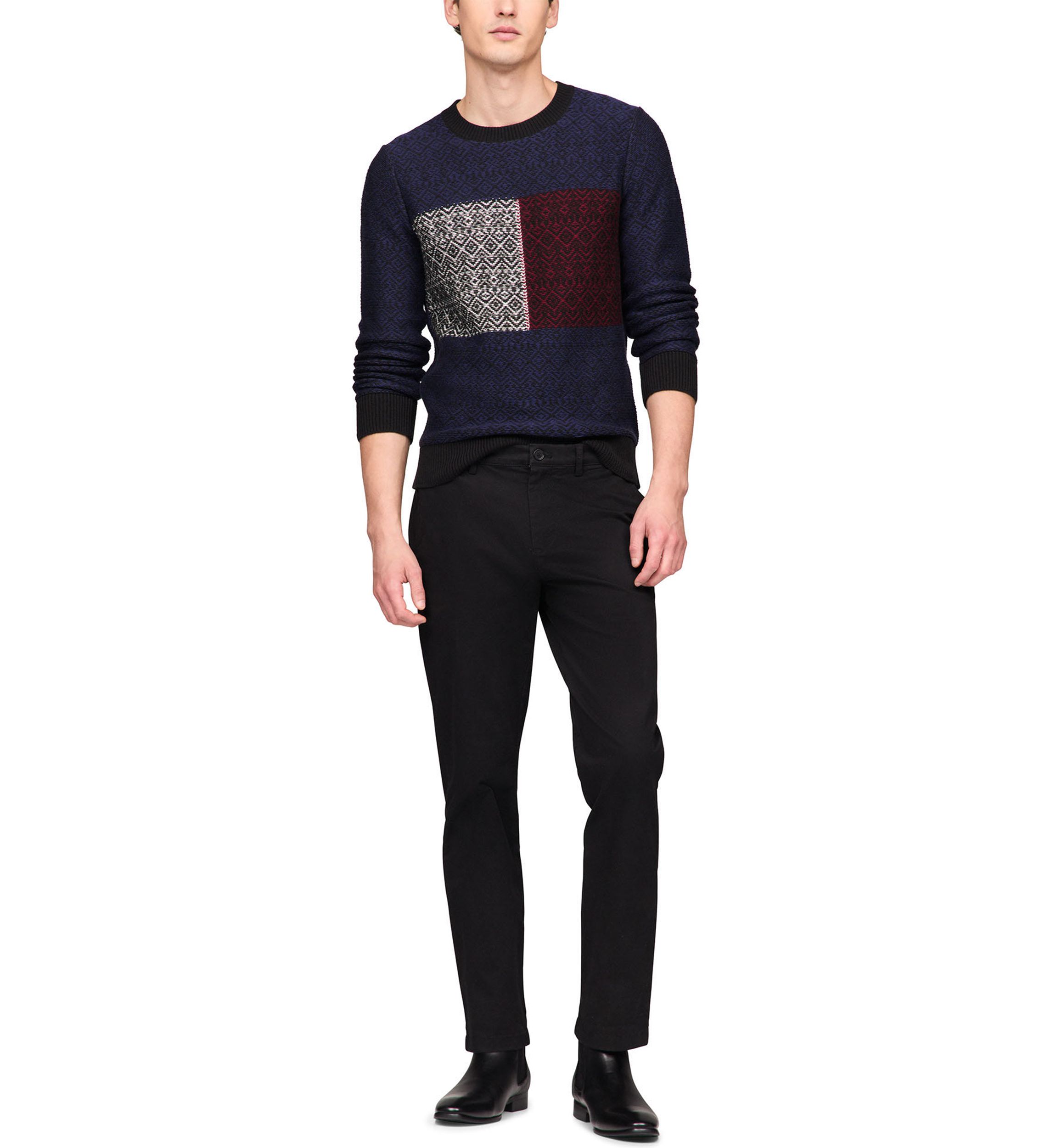 Fair Isle Flag Crew Neck Sweater