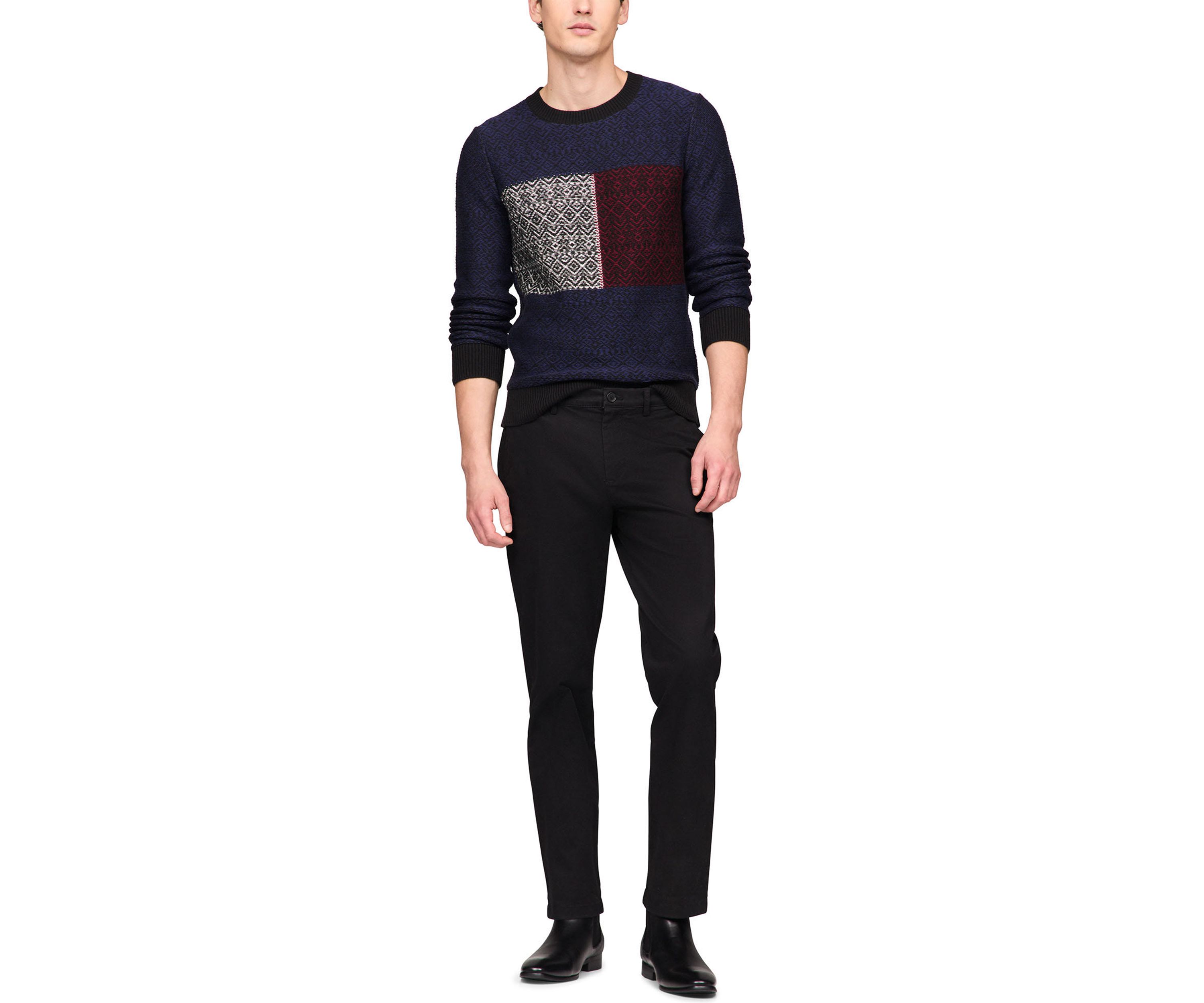 Fair Isle Flag Crew Neck Sweater
