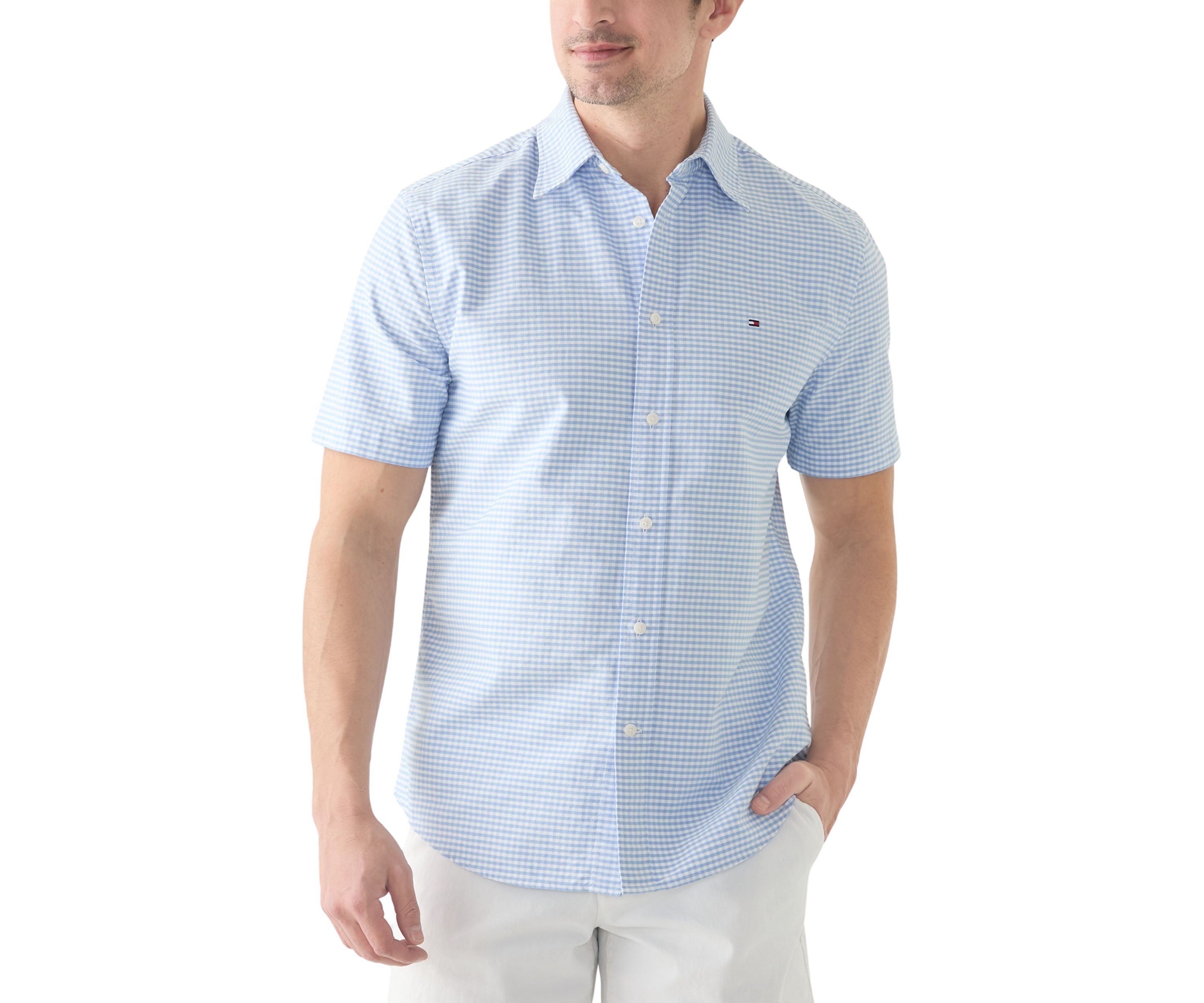Mens Heritage Oxford Gingham Short Sleeve Shirt
