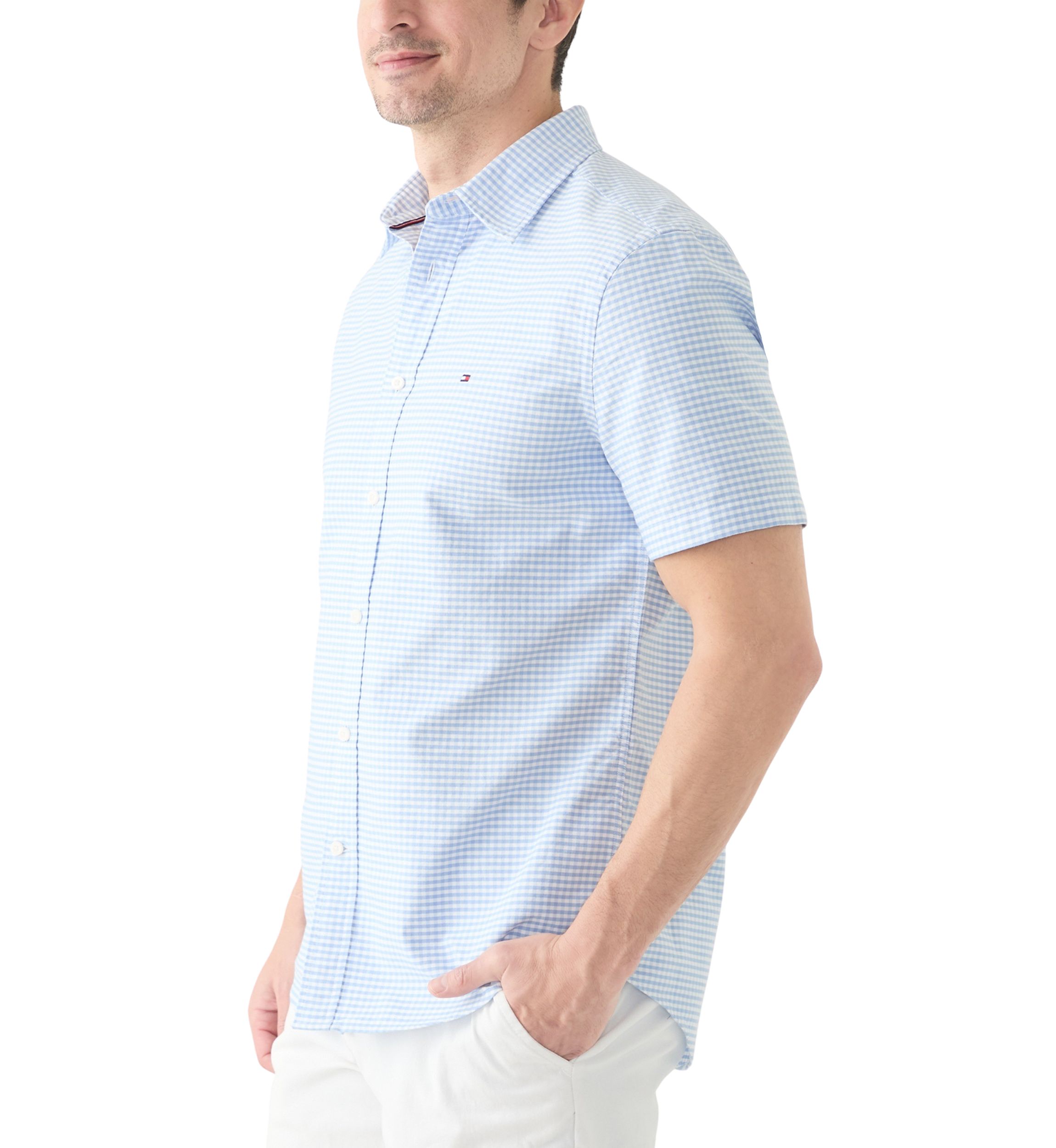 Mens Heritage Oxford Gingham Short Sleeve Shirt