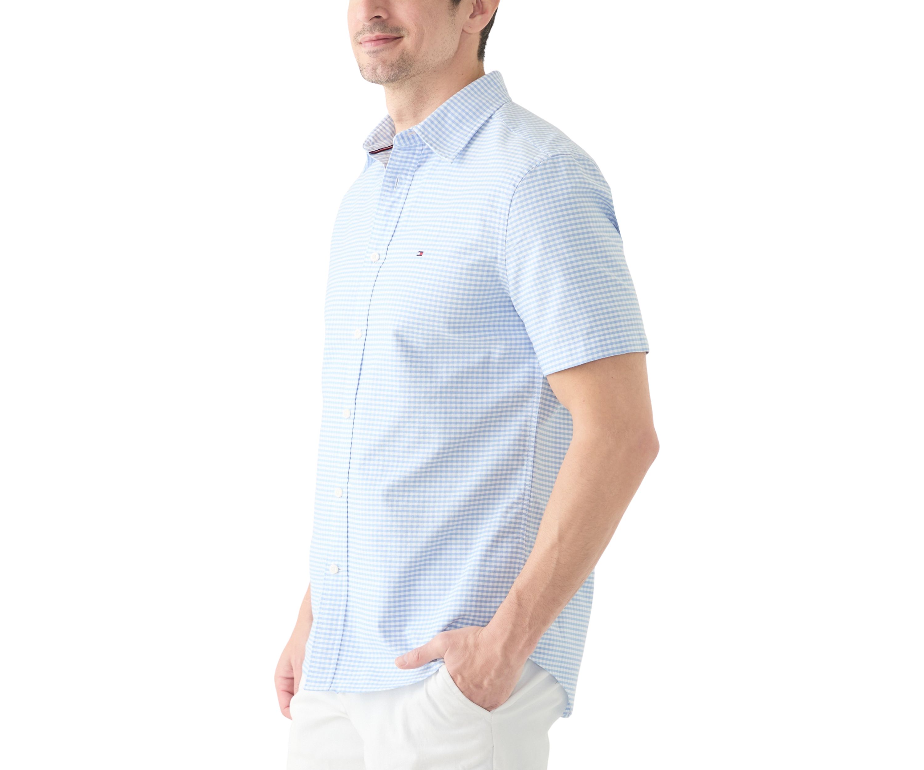 Mens Heritage Oxford Gingham Short Sleeve Shirt